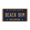 Beach Bum DE - Delaware License Plate Sticker