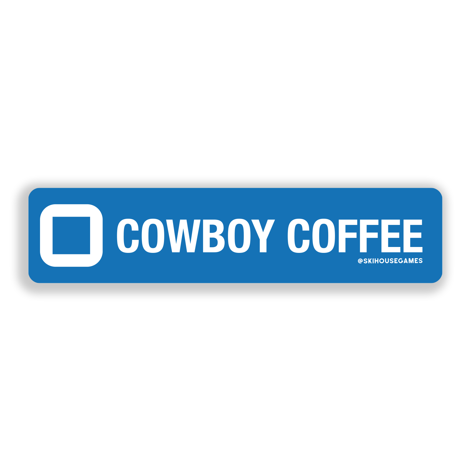 Cowboy Coffee Holographic Ski Trail Sticker | Steamboat Springs, CO