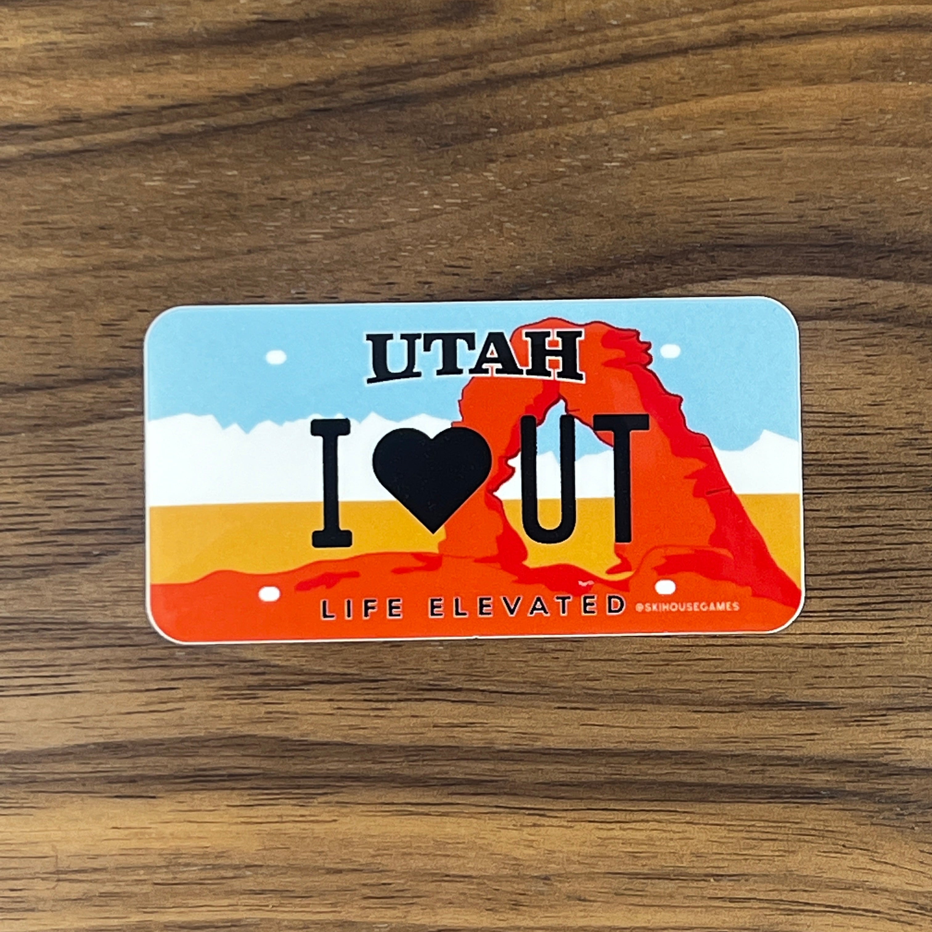 I Heart UT - Utah License Plate Sticker