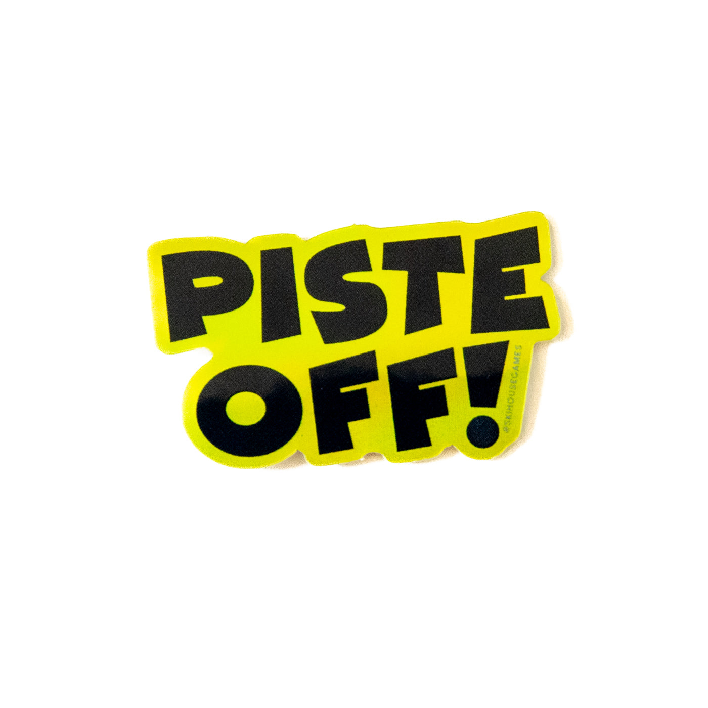 Piste Off Neon Holographic Helmet Sticker