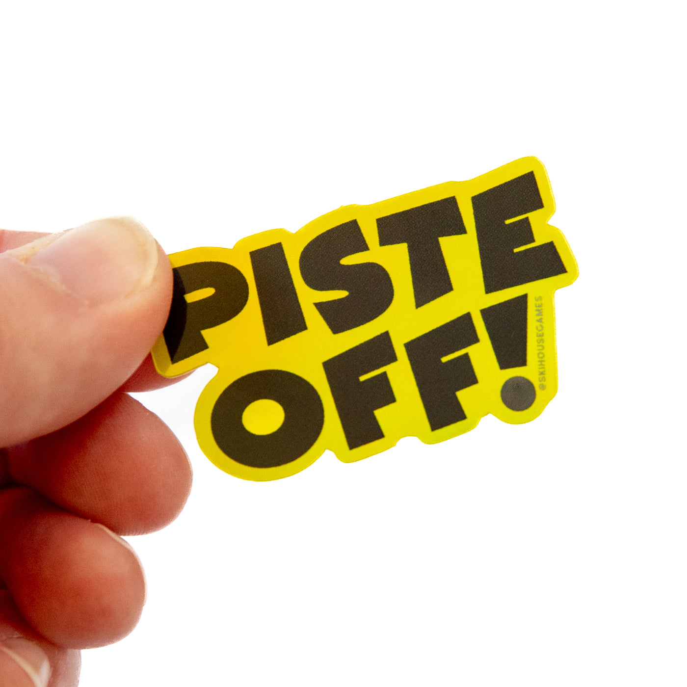 Piste Off Neon Holographic Ski Helmet Sticker