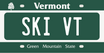 Ski VT - Vermont Novelty License Plate