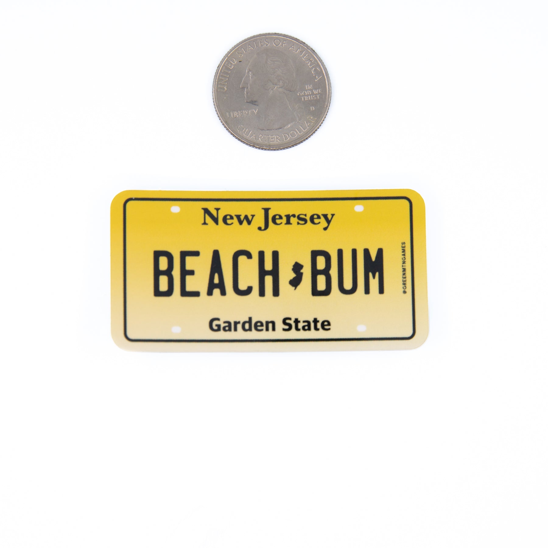Beach Bum NJ - New Jersey License Plate Sticker