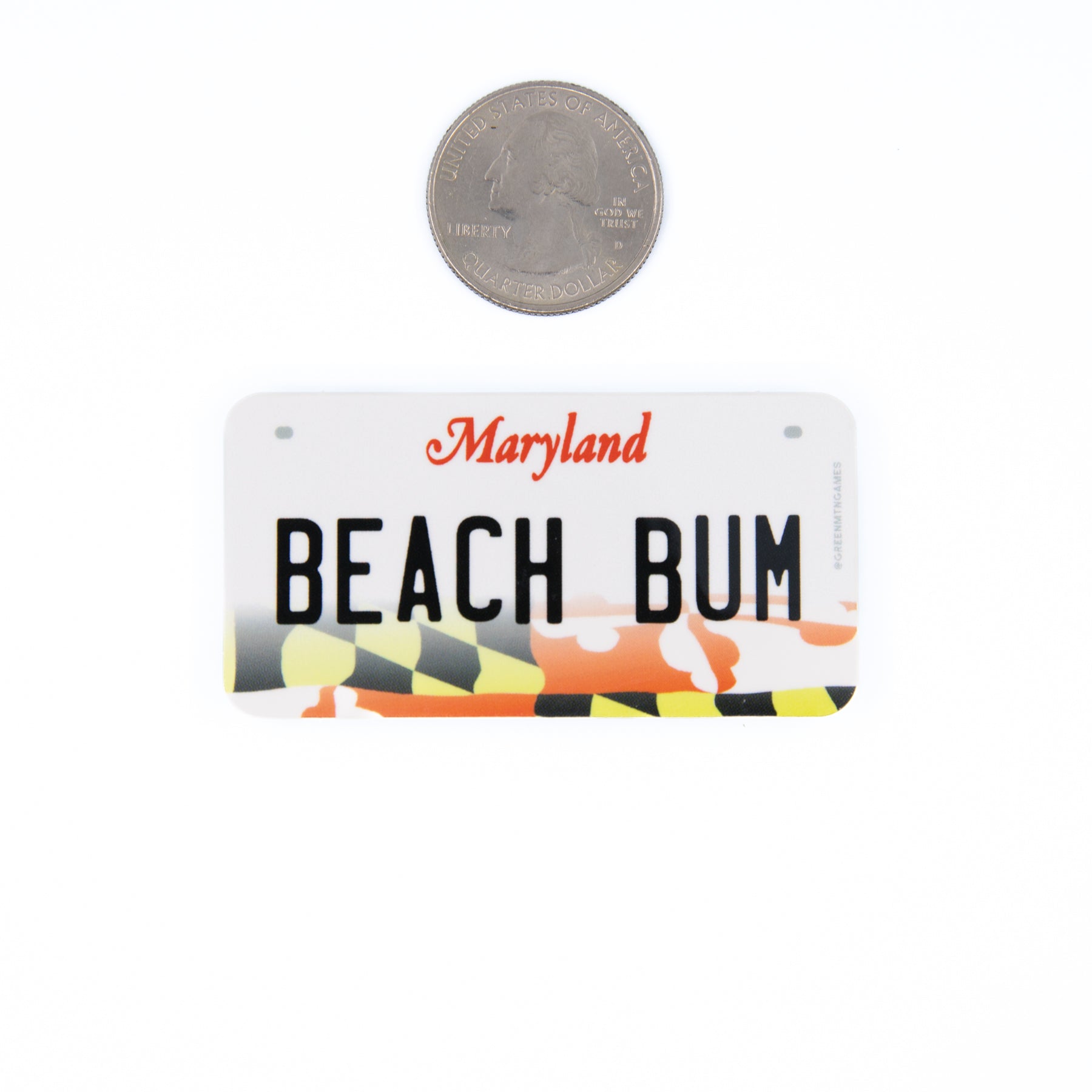 Beach Bum MD - Maryland License Plate Sticker