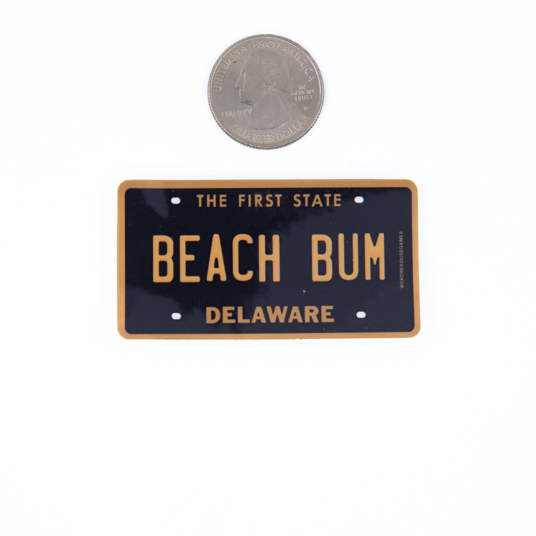 Beach Bum DE - Delaware License Plate Sticker