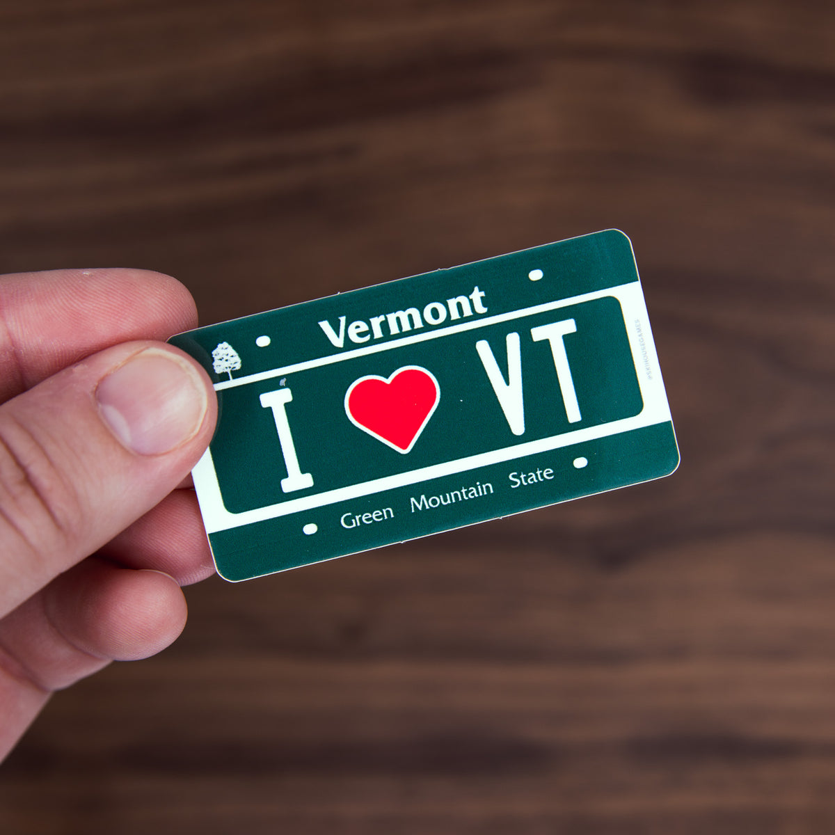 I Love VT - Vermont License Plate Sticker