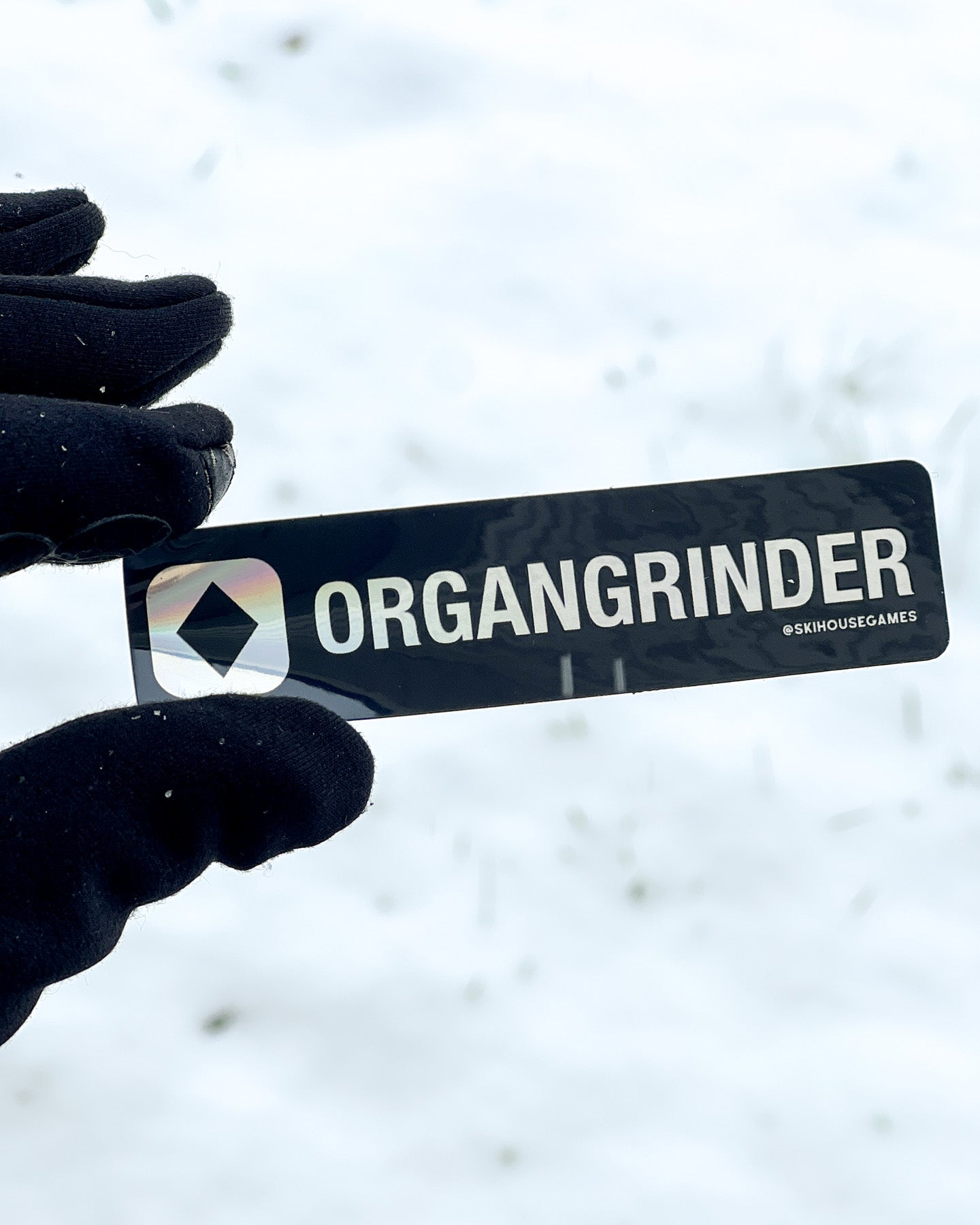 Organgrinder Holographic Ski Sticker