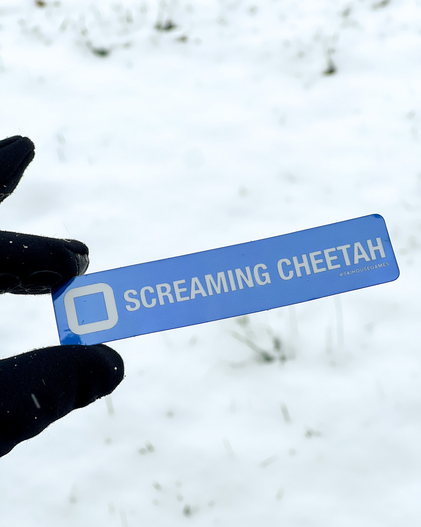 Screaming Cheetah Holographic Sticker