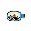 Blue Mountain Holographic Goggles - Ski Helmet Sticker