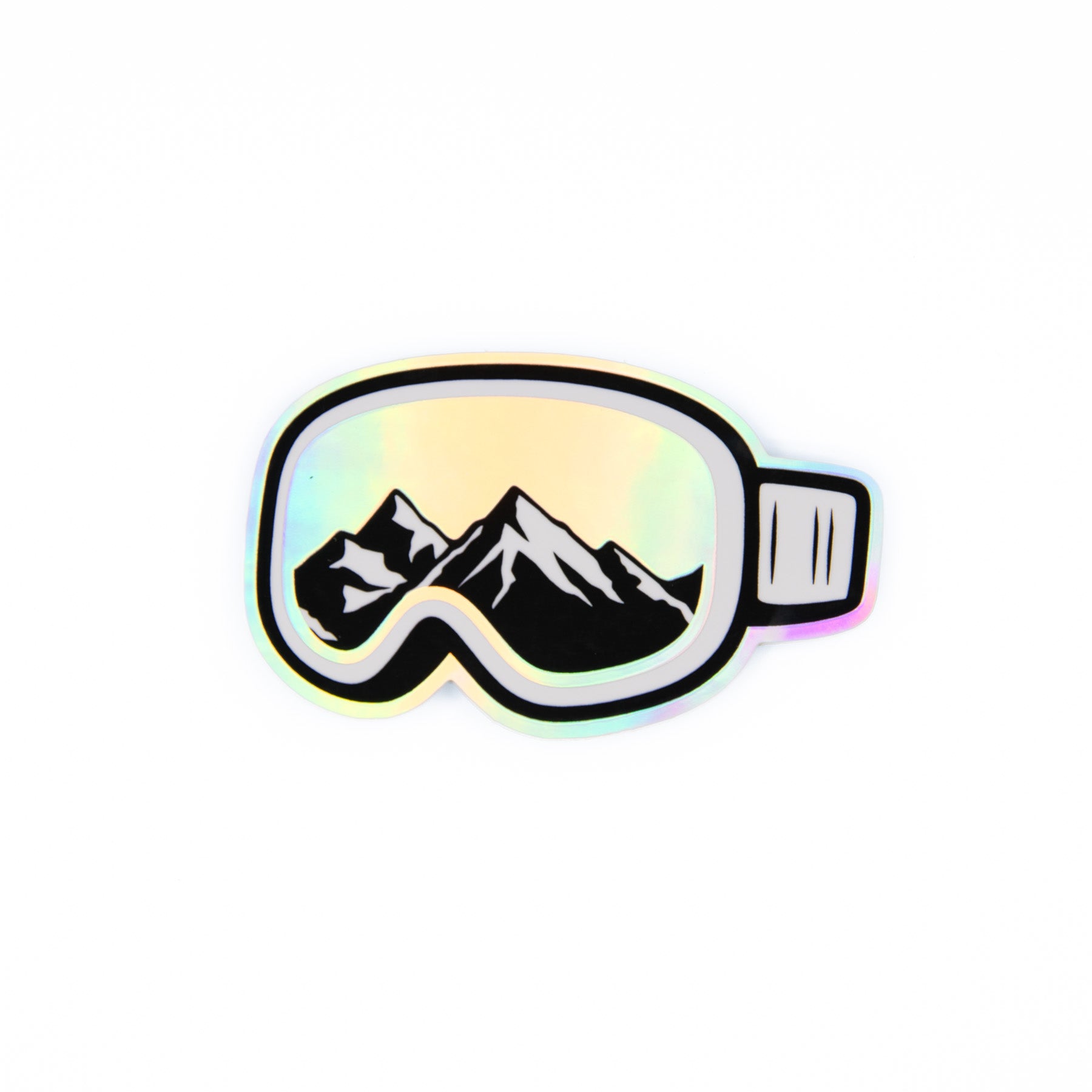 White Mountain Holographic Goggles - Ski Helmet Sticker