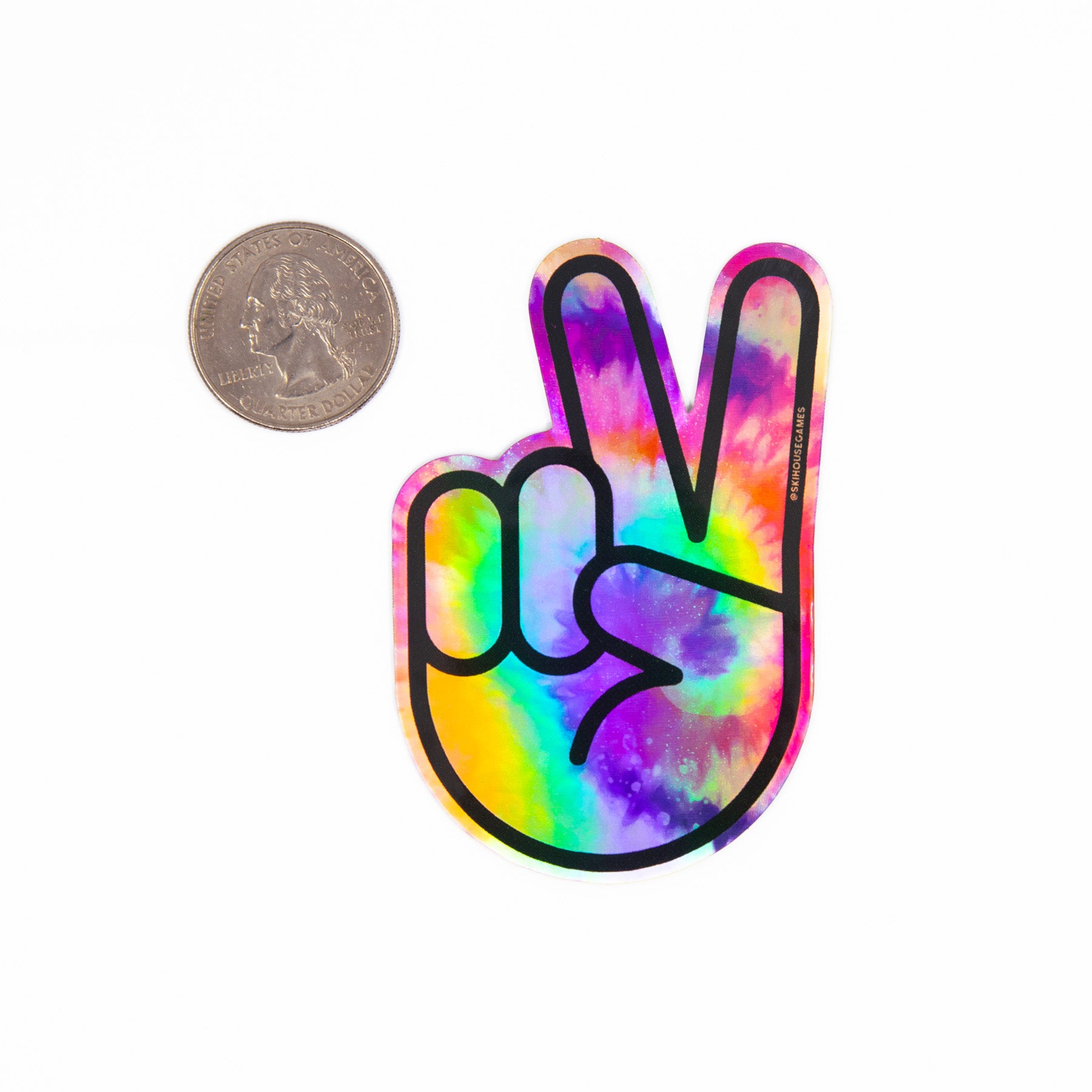 Tie Dye Hippie Peace Sign Holographic Sticker