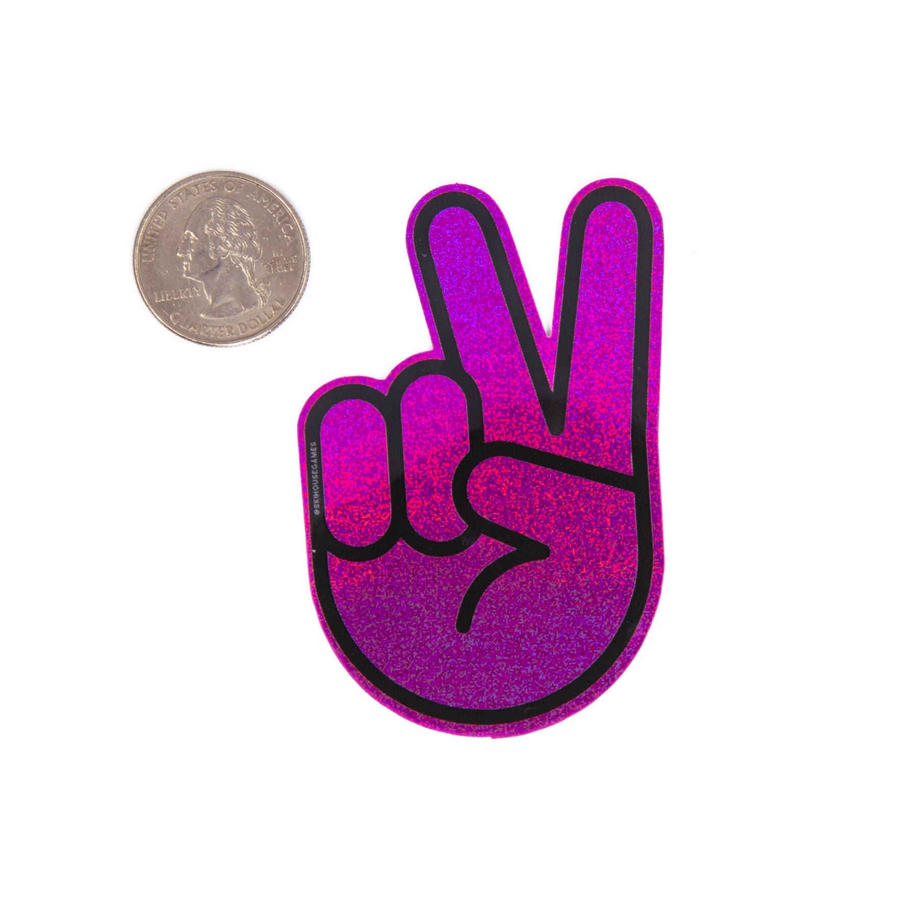 Pink Peace Sign Pixie Dust Sticker