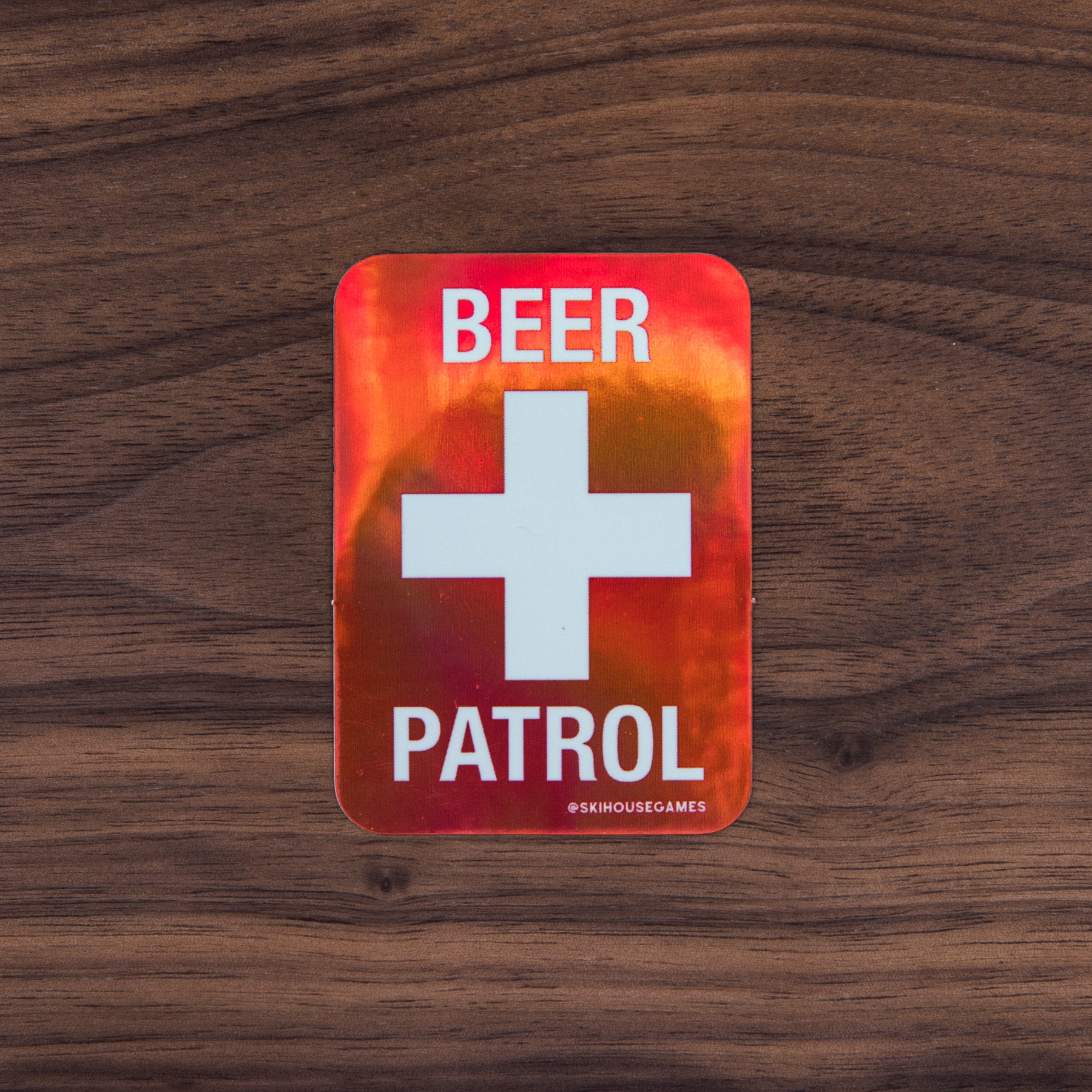 Beer Patrol Vertical Ski Sticker