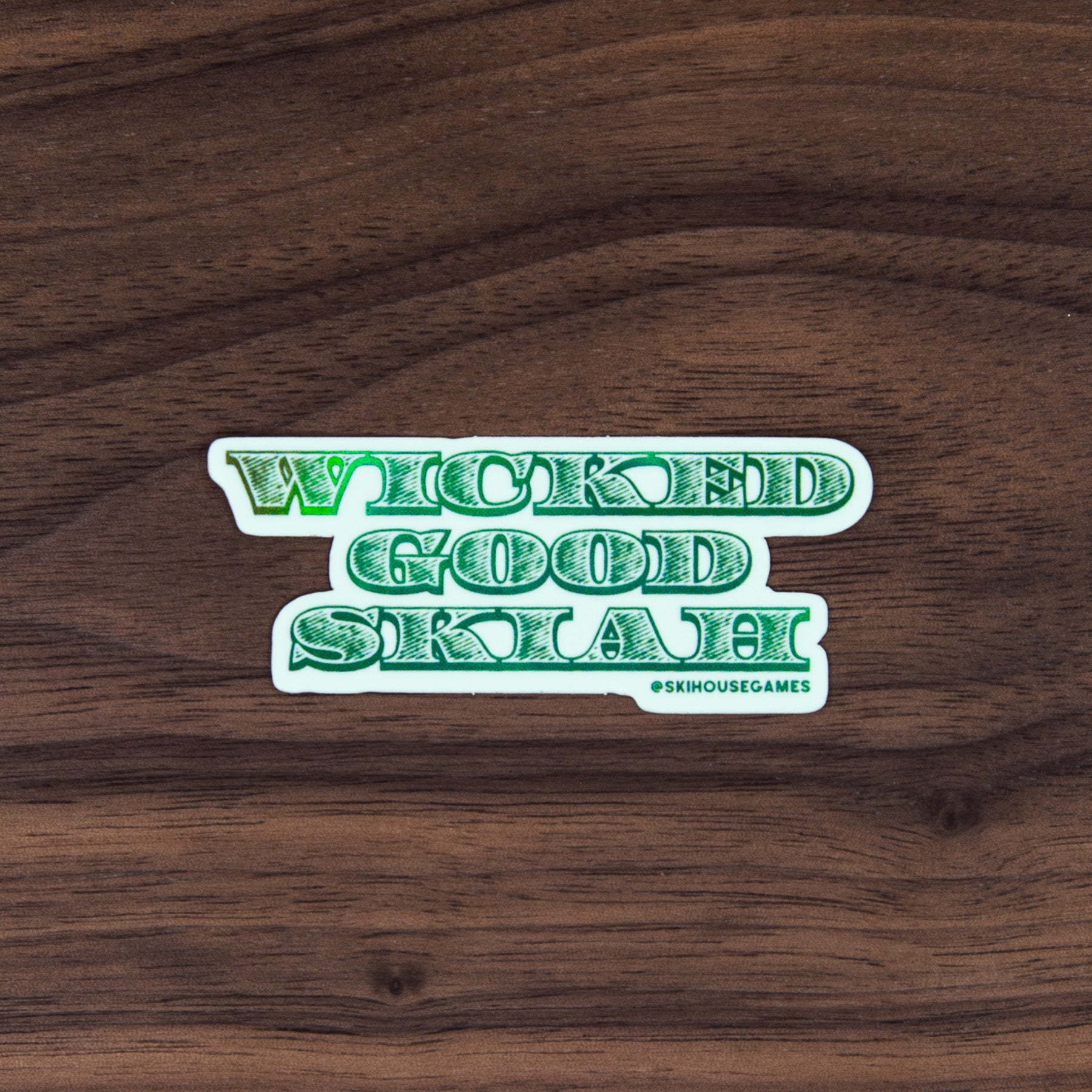 Wicked Good Skiah Holographic Sticker
