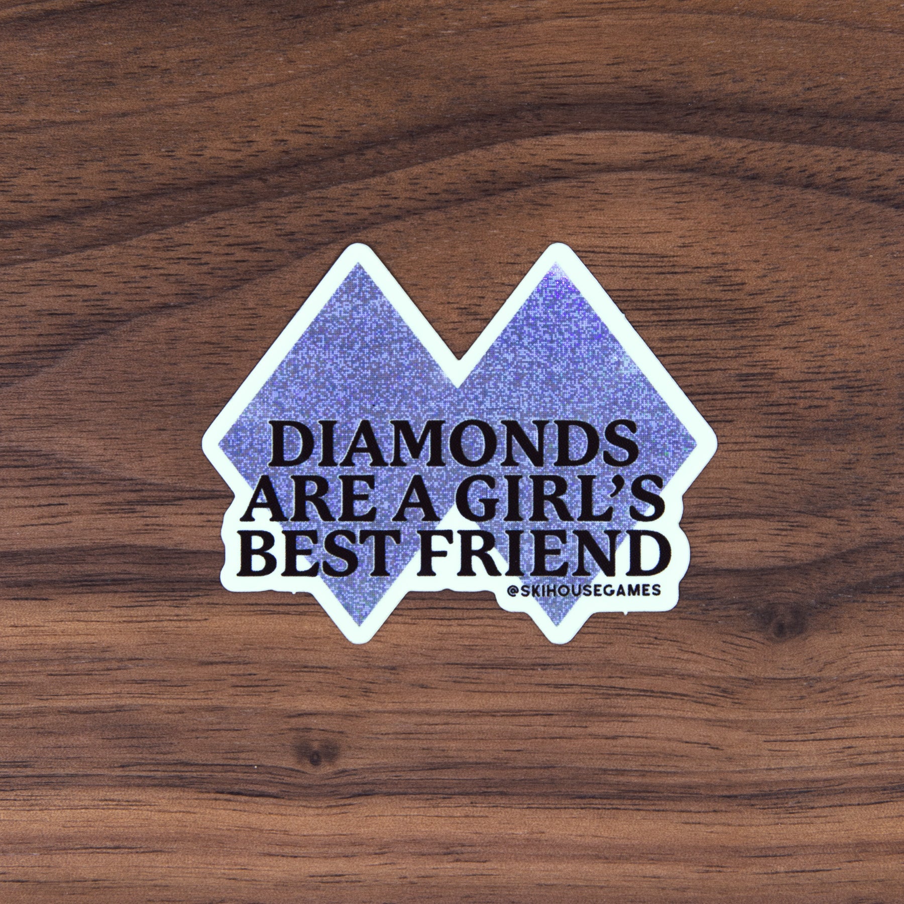 Diamonds Are A Girls Best Friend Ski Sticker