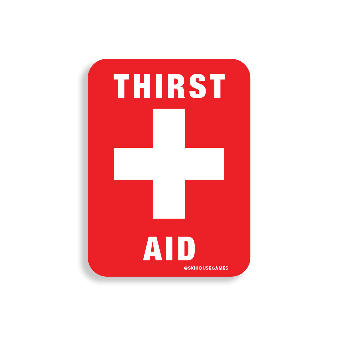 Thirst Aid Holographic Ski Sticker