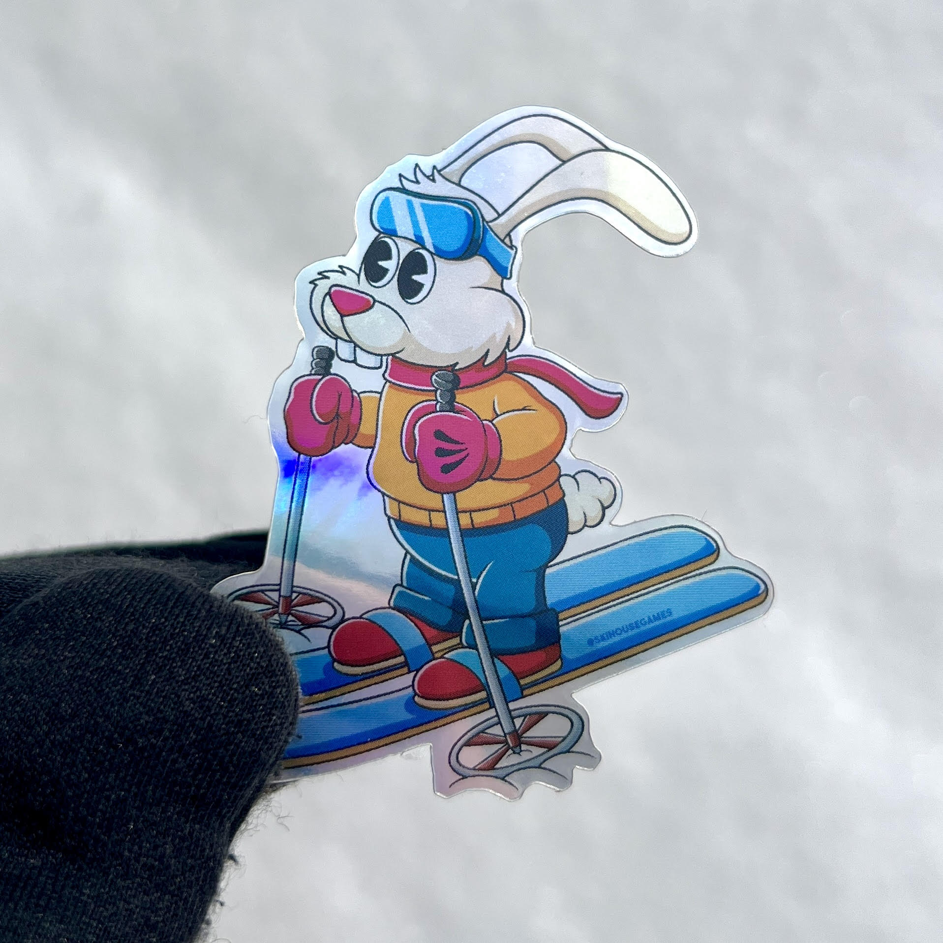 Ski Bunny - Holographic Ski Helmet Sticker