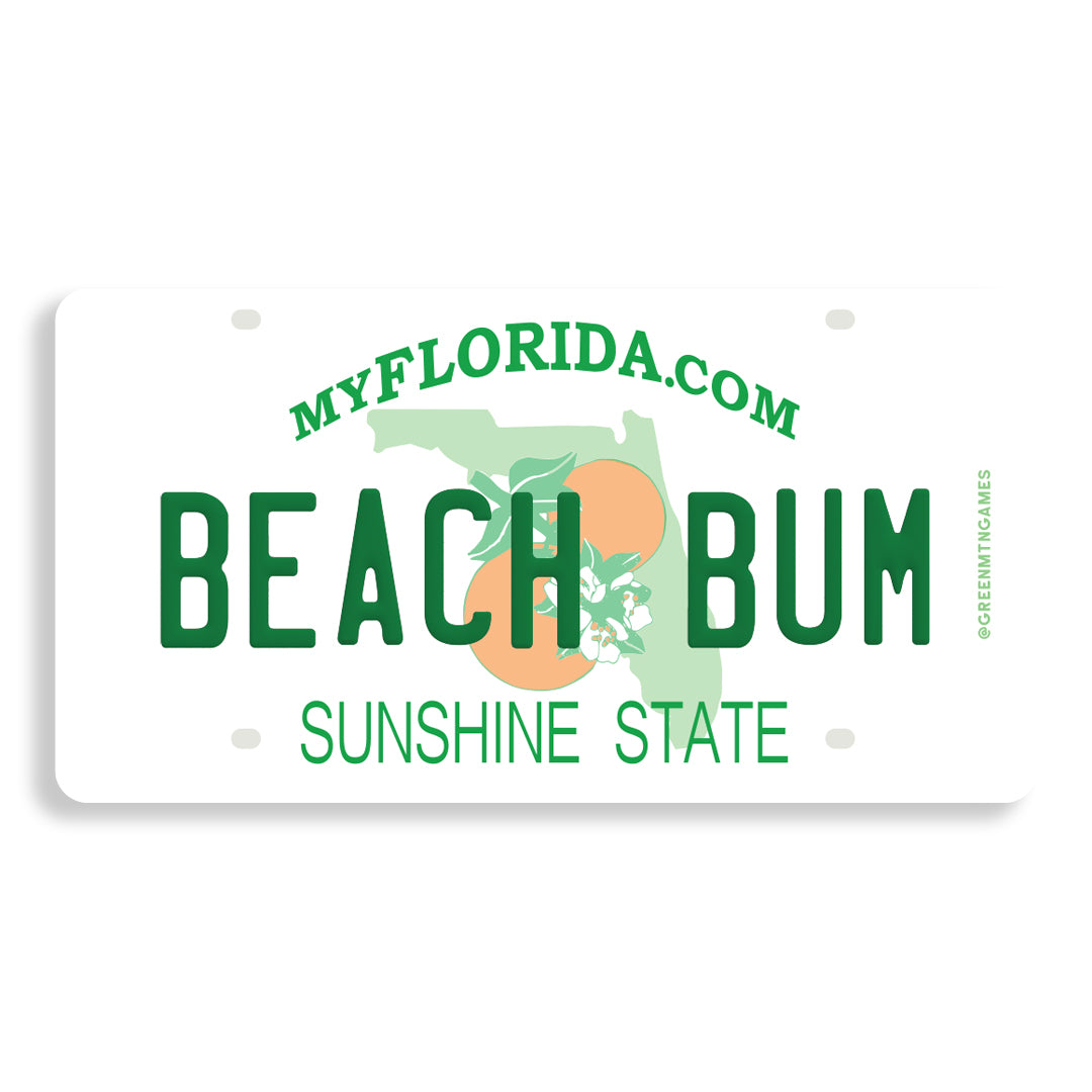 Beach Bum FL - Florida Fish License Plate Sticker