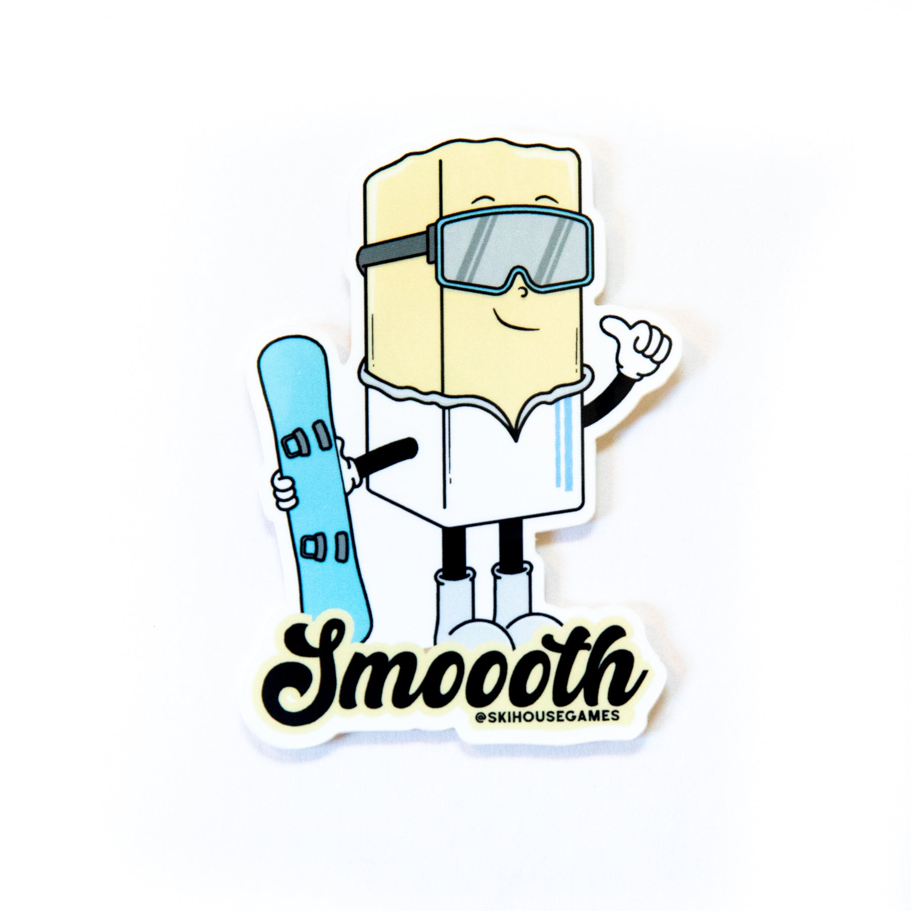 Smoooth Like Butter Snowboarder Sticker