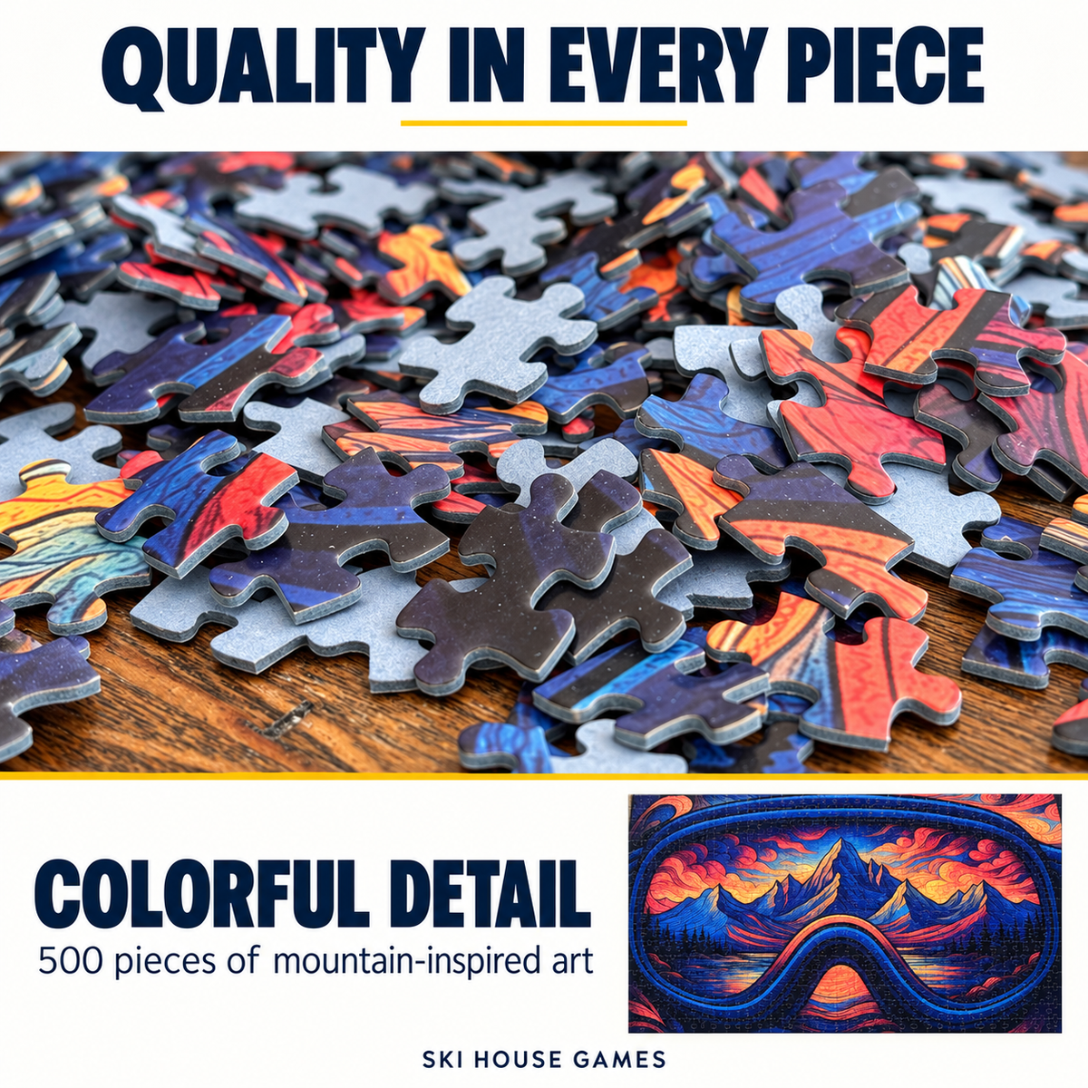 "The View From Here" Ski Goggles Puzzle