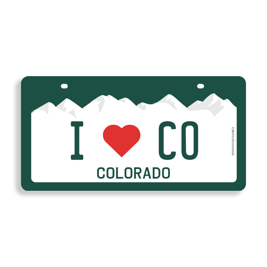 I Love CO - Colorado License Plate Sticker