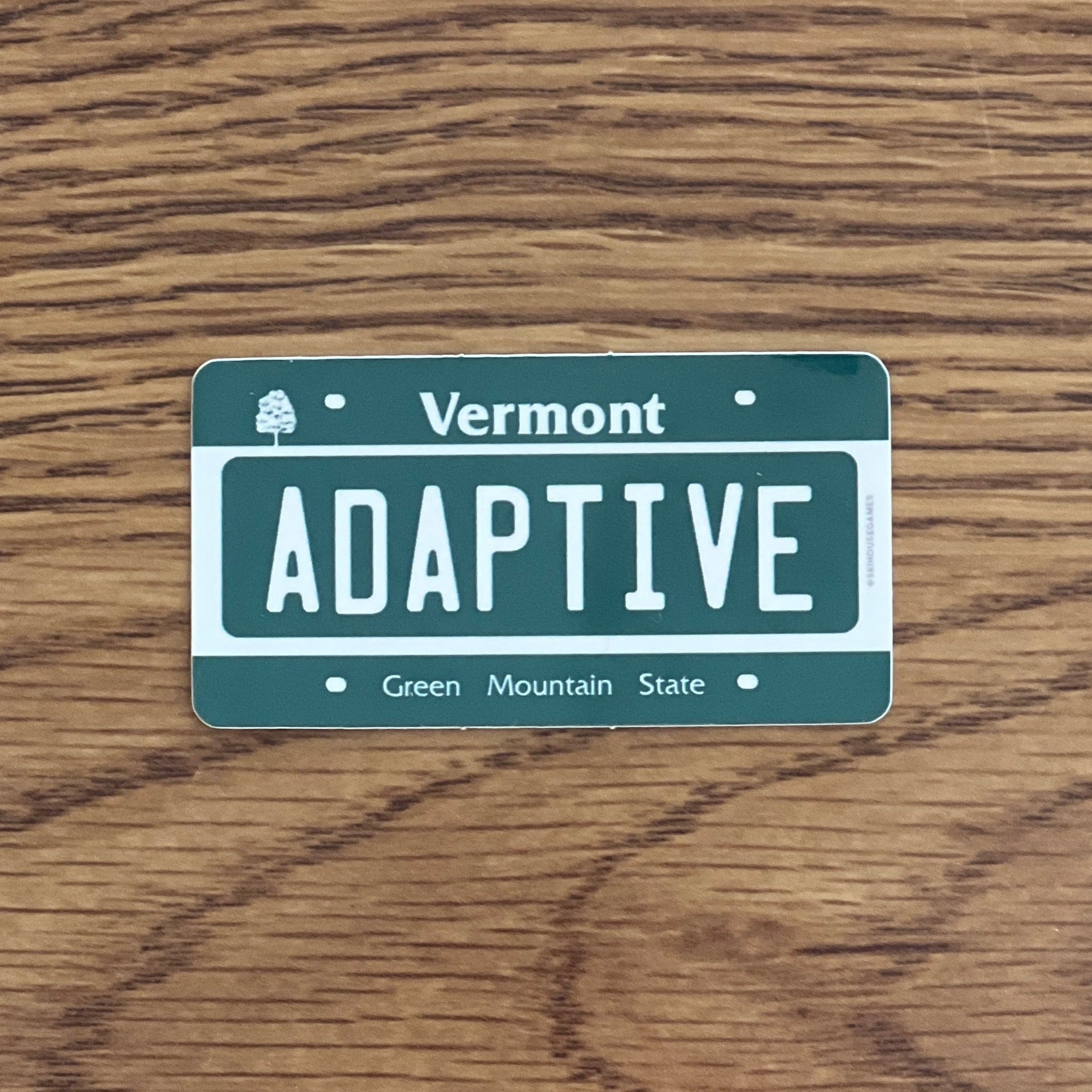 Support VT Adaptive - Vermont License Plate Sticker