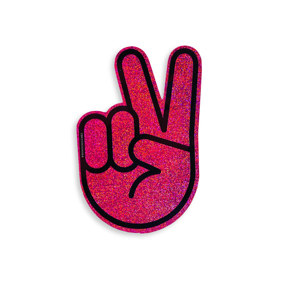 Pink Peace Sign Pixie Dust Sticker