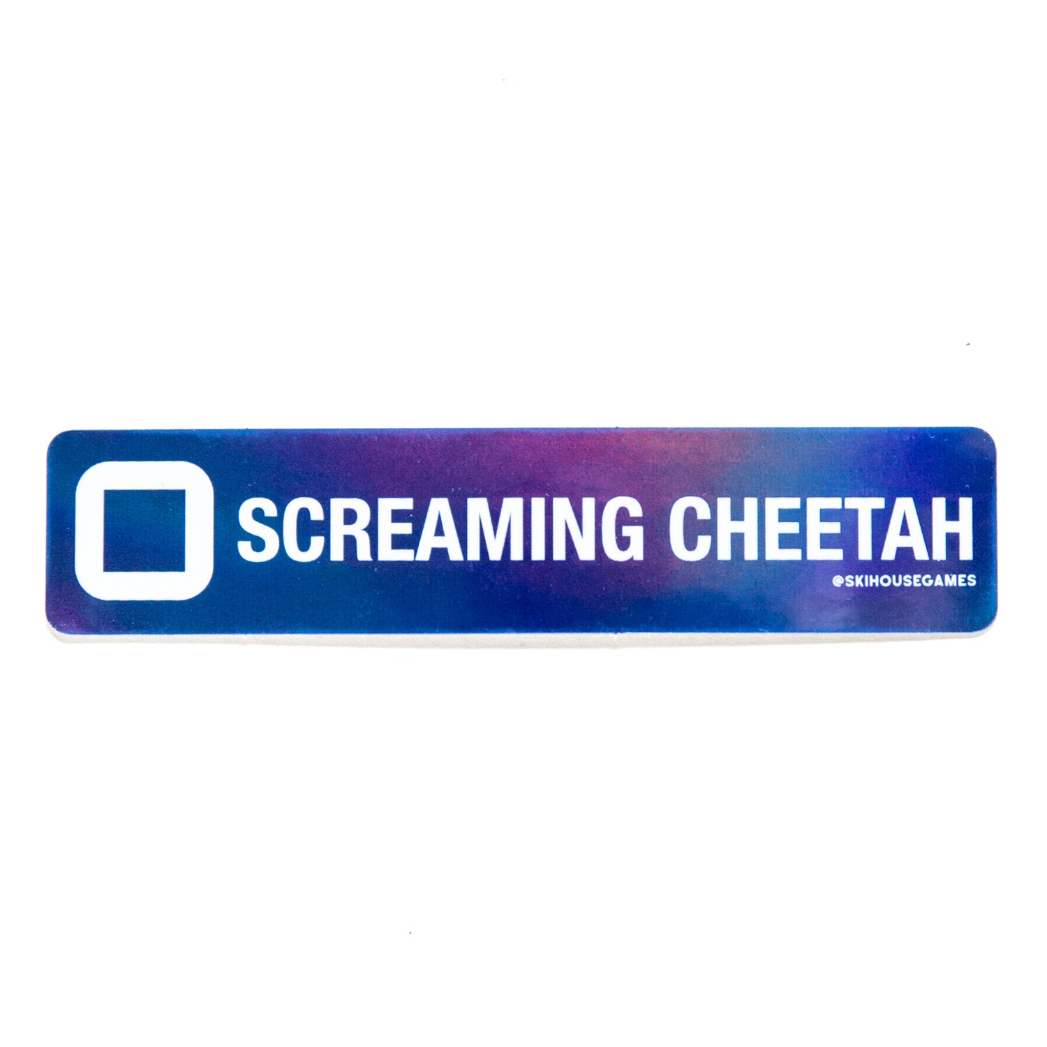 Screaming Cheetah Holographic Sticker
