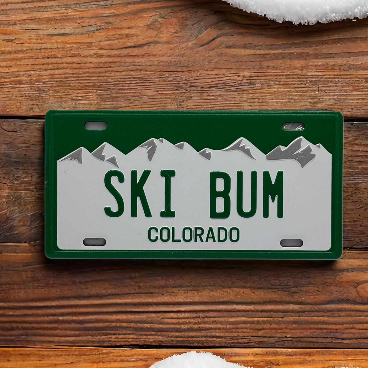 SKI BUM - Colorado License Plate Magnet