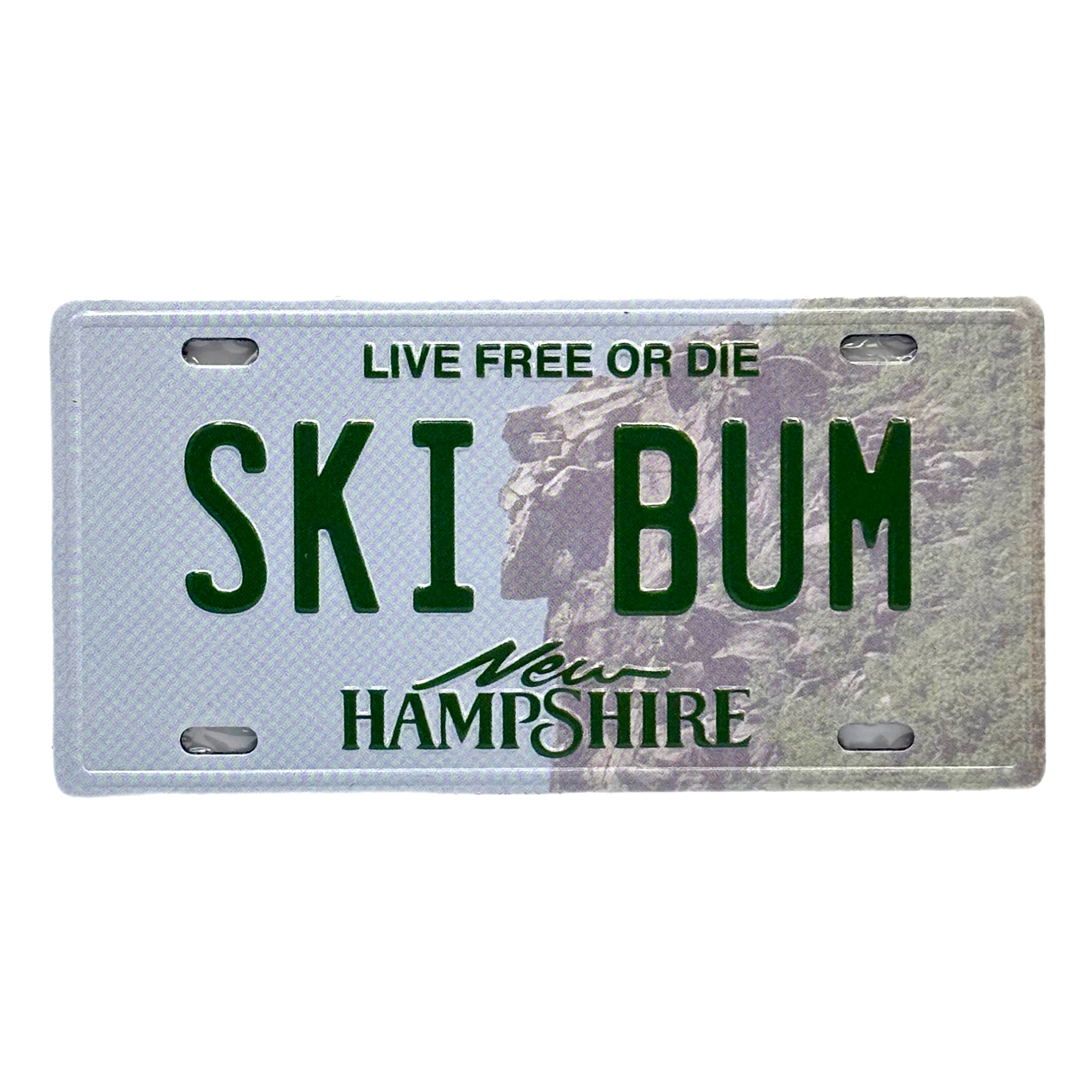 SKI BUM - New Hampshire License Plate Magnet