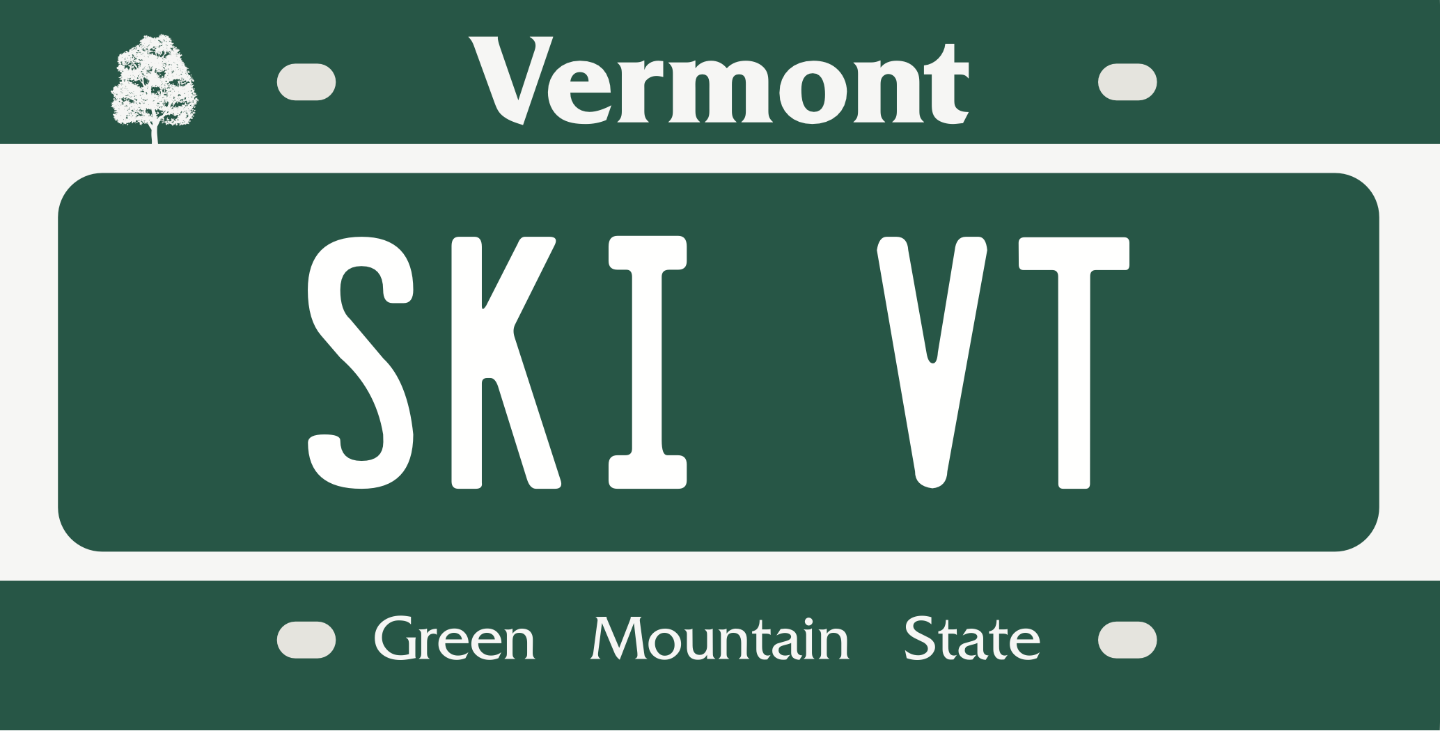 Ski VT - Vermont Novelty License Plate