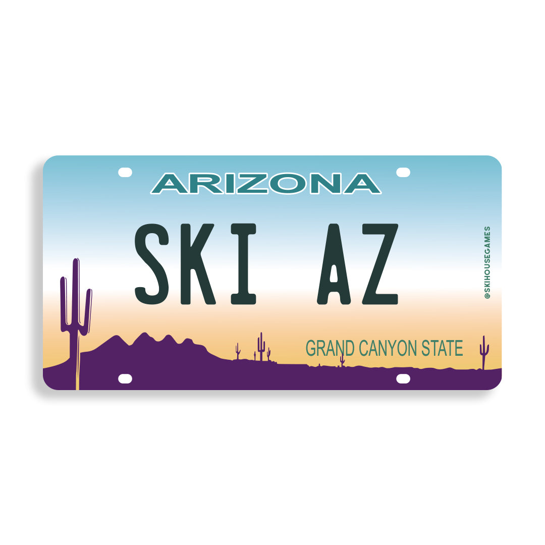 Ski AZ - Arizona License Plate Sticker