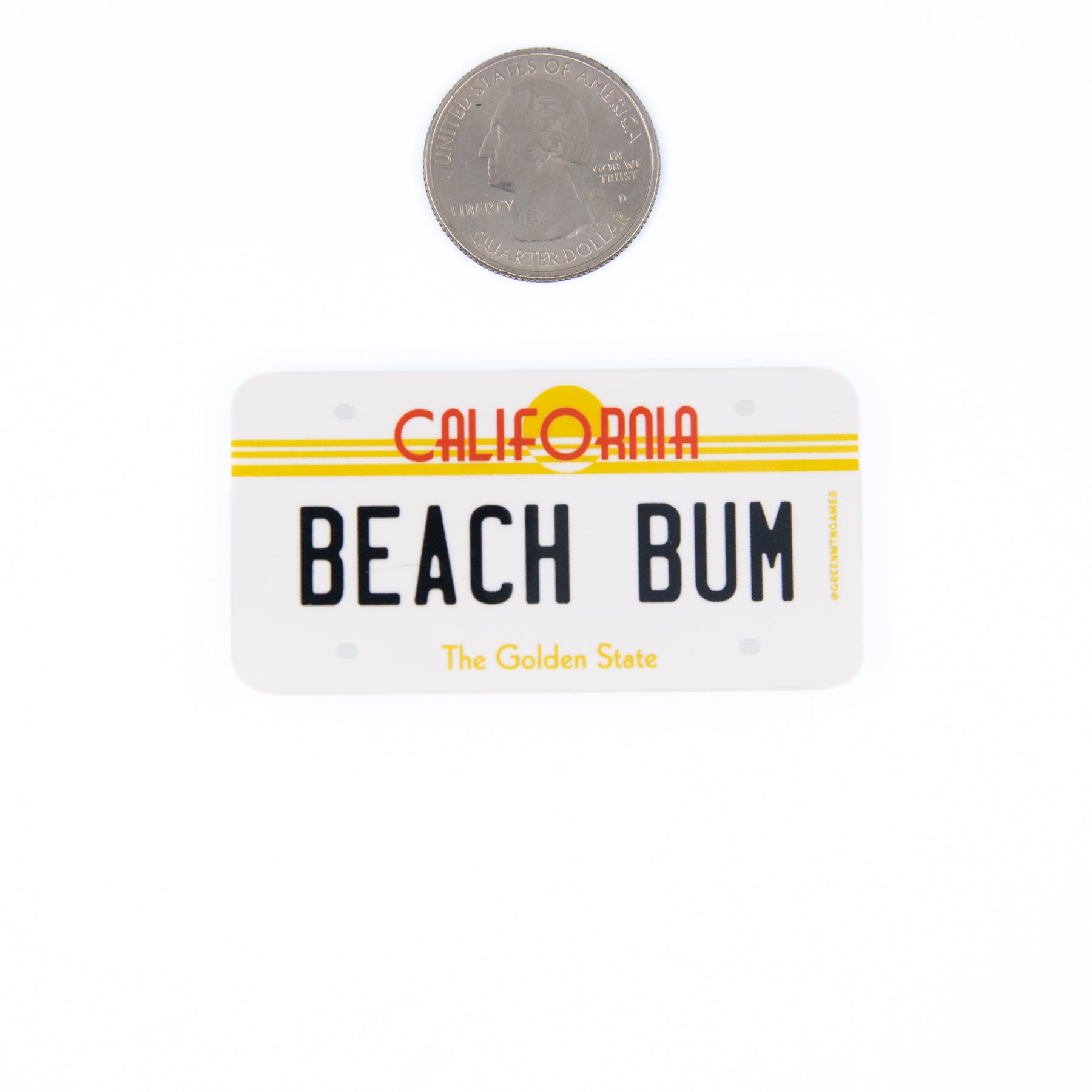 Beach Bum CA - California License Plate Sticker