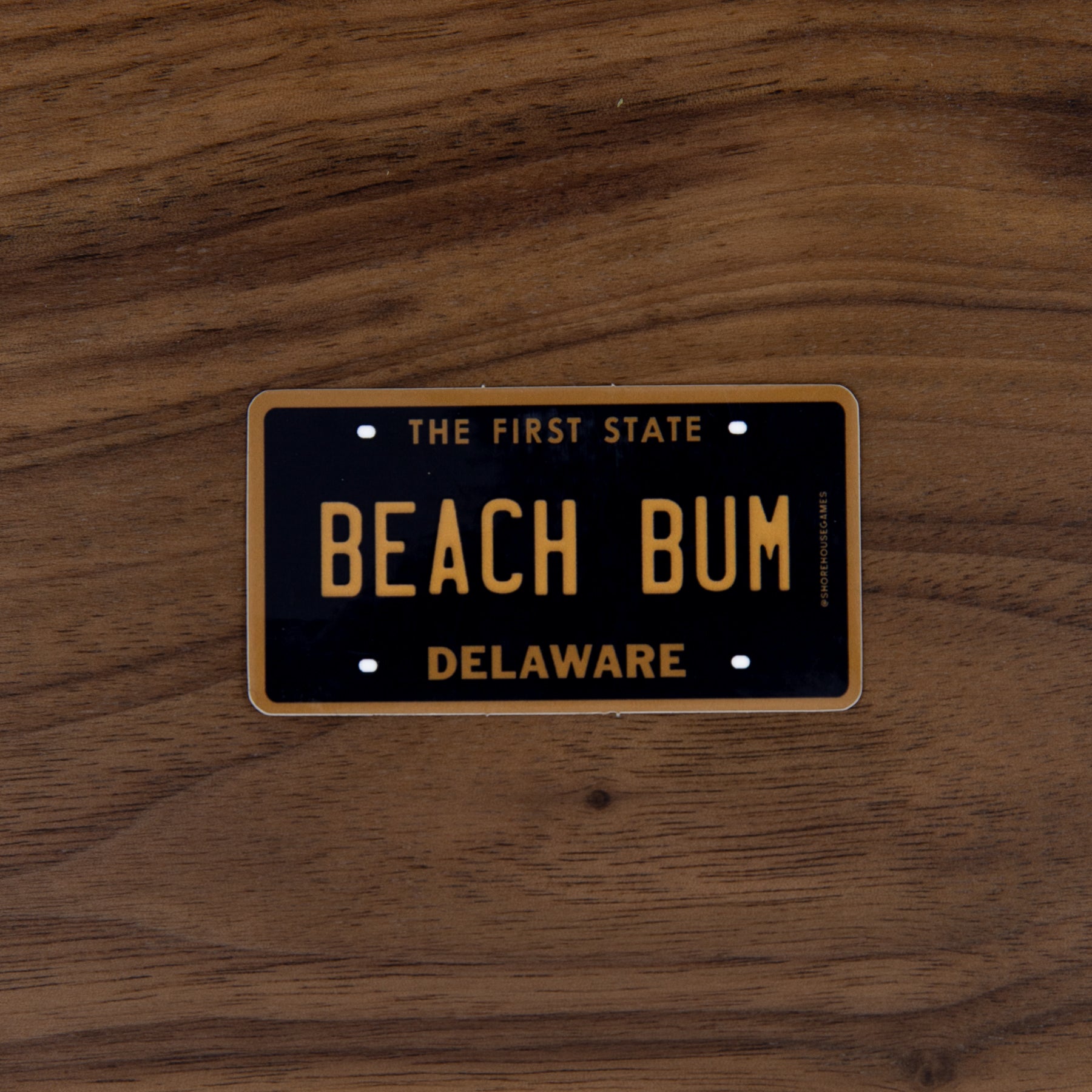 Beach Bum DE - Delaware License Plate Sticker