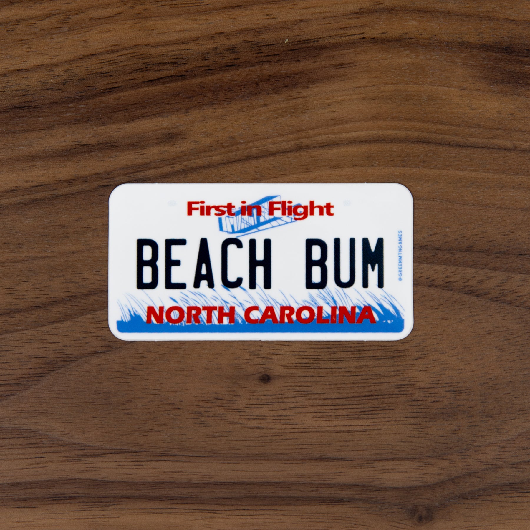 Beach Bum NC - North Carolina License Plate Sticker