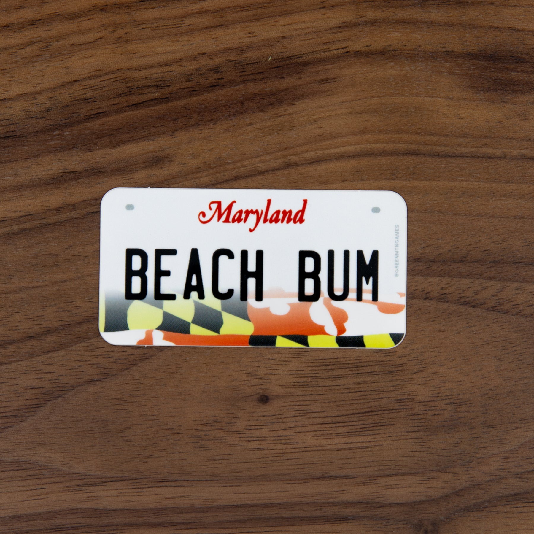 Beach Bum MD - Maryland License Plate Sticker