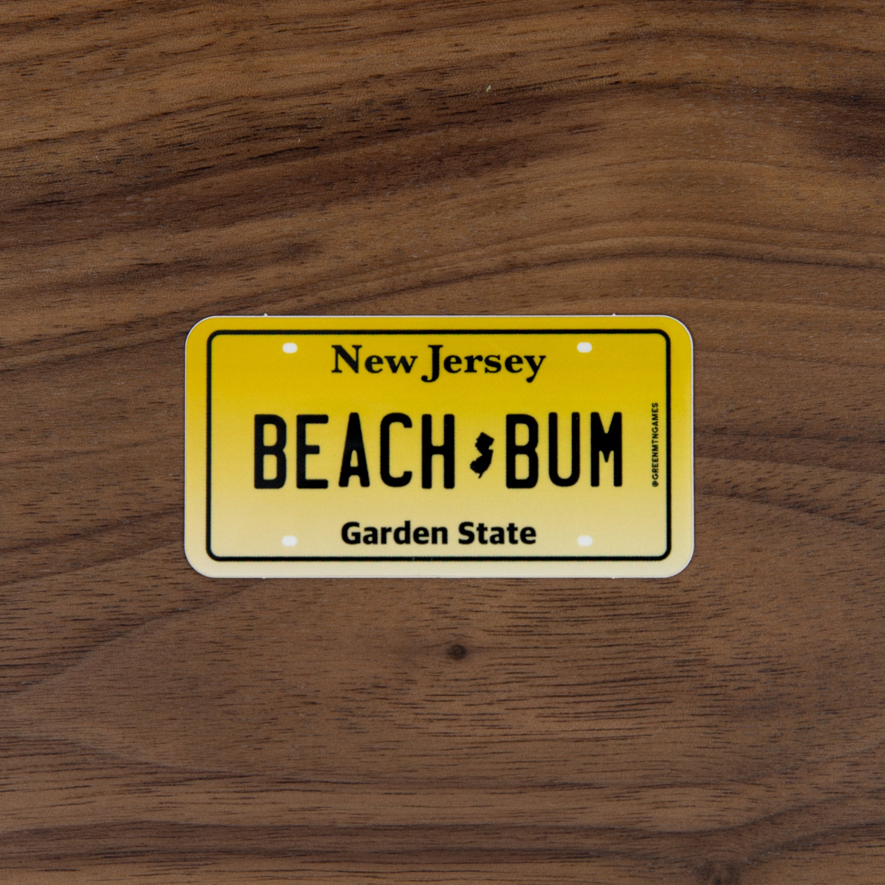 Beach Bum NJ - New Jersey License Plate Sticker