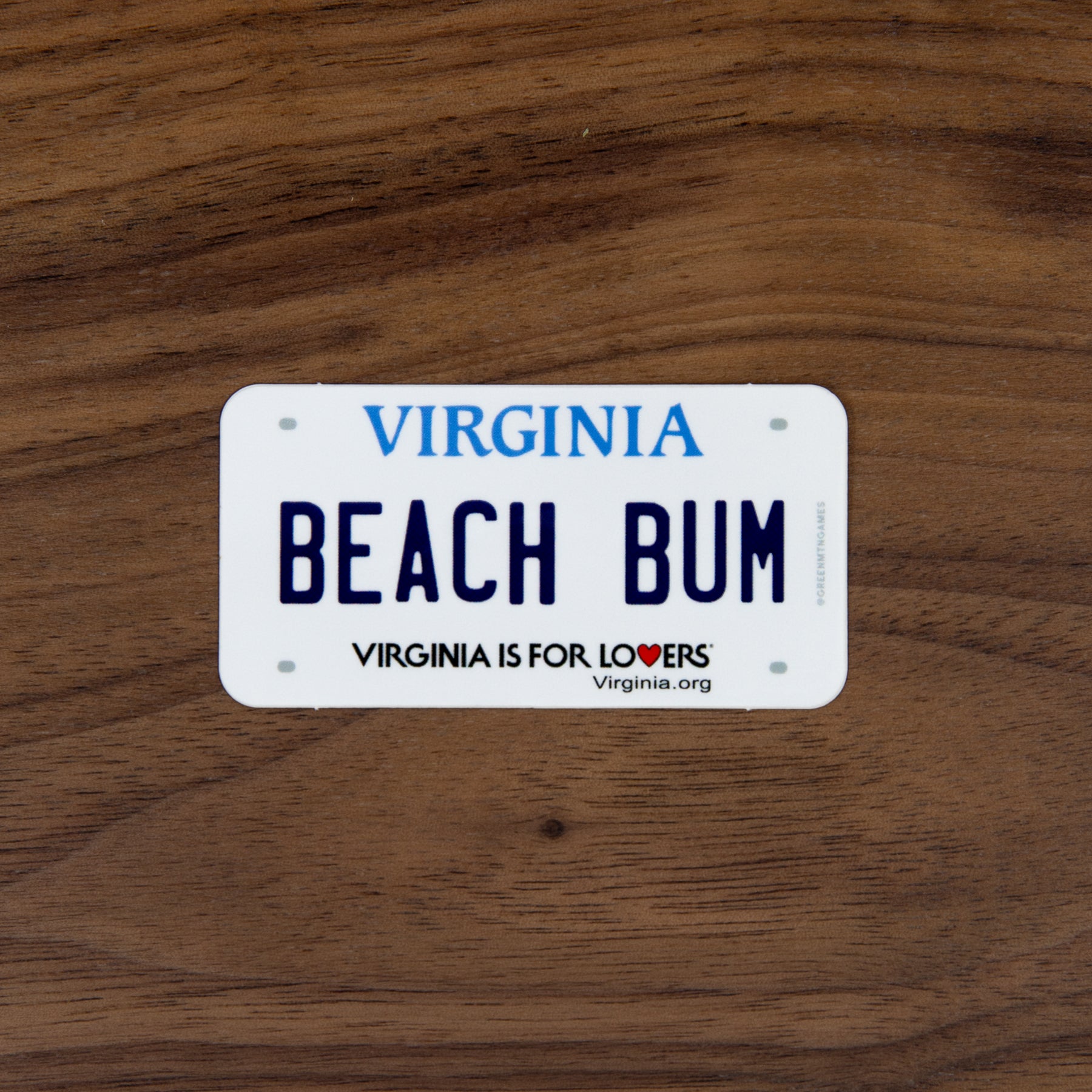 Beach Bum VA - Virginia License Plate Sticker