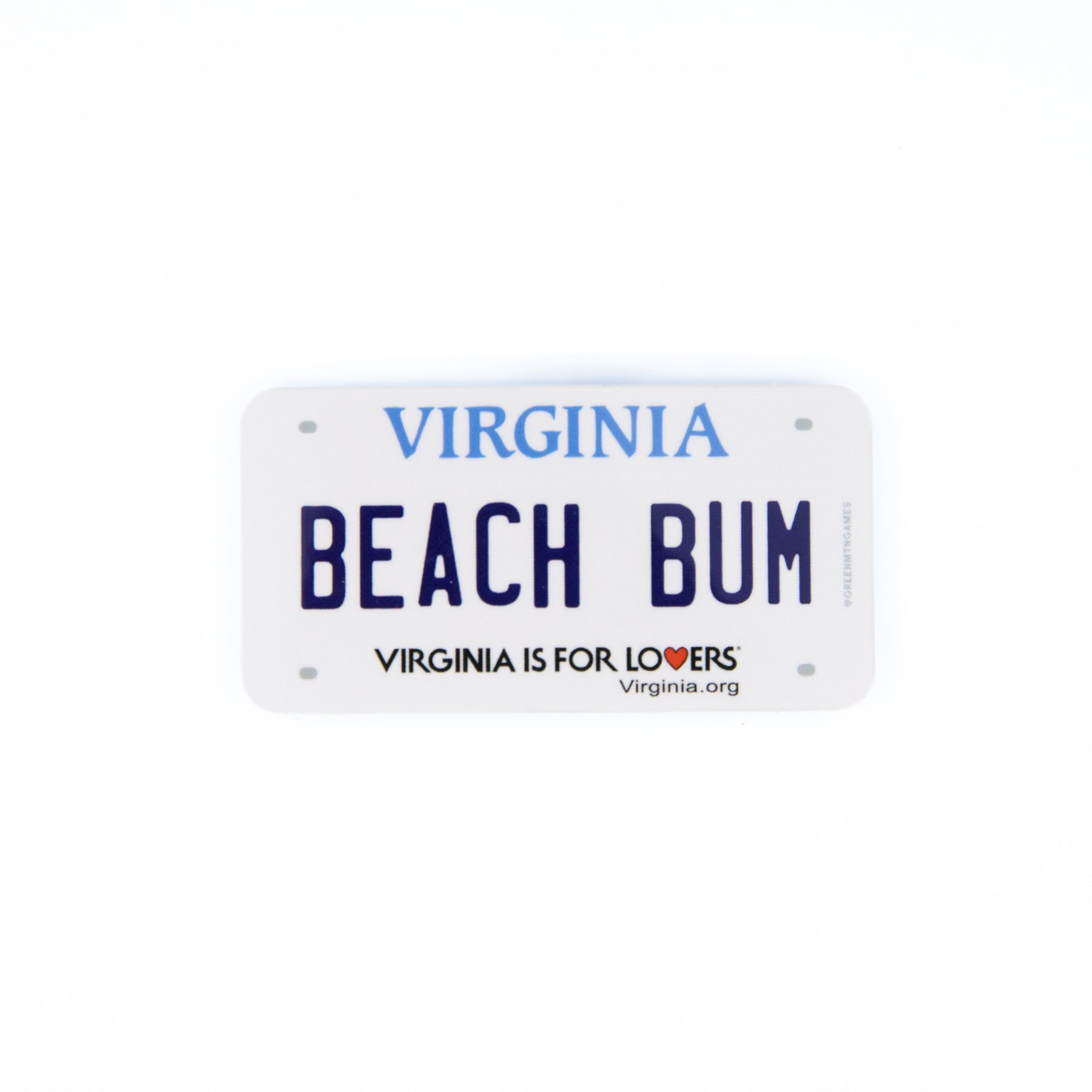 Beach Bum VA - Virginia License Plate Sticker