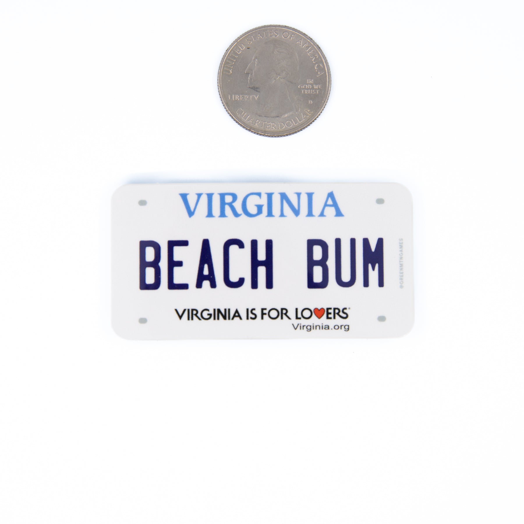 Beach Bum VA - Virginia License Plate Sticker