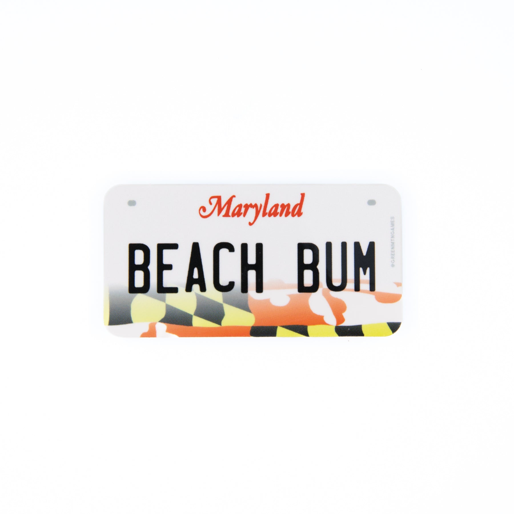 Beach Bum MD - Maryland License Plate Sticker