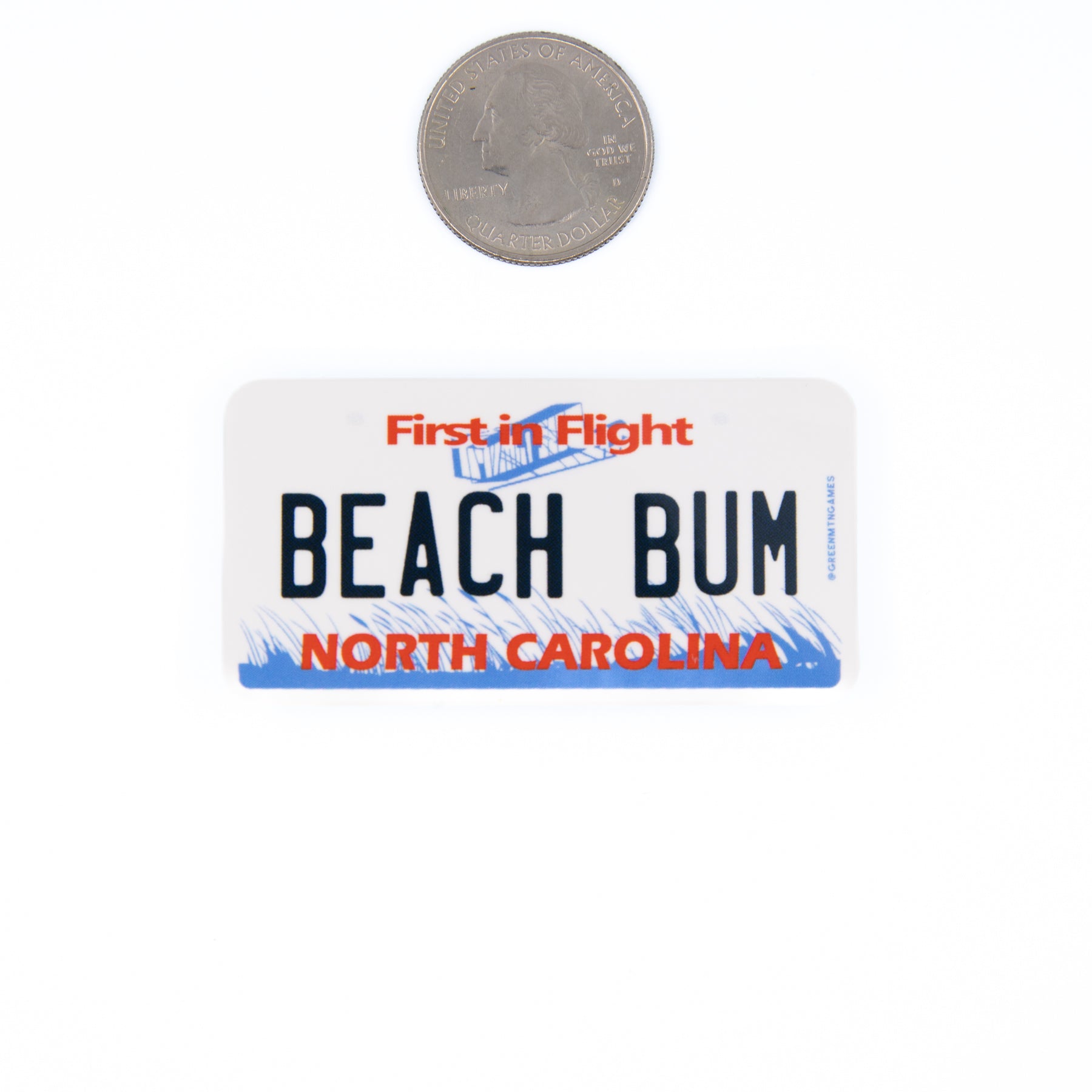 Beach Bum NC - North Carolina License Plate Sticker