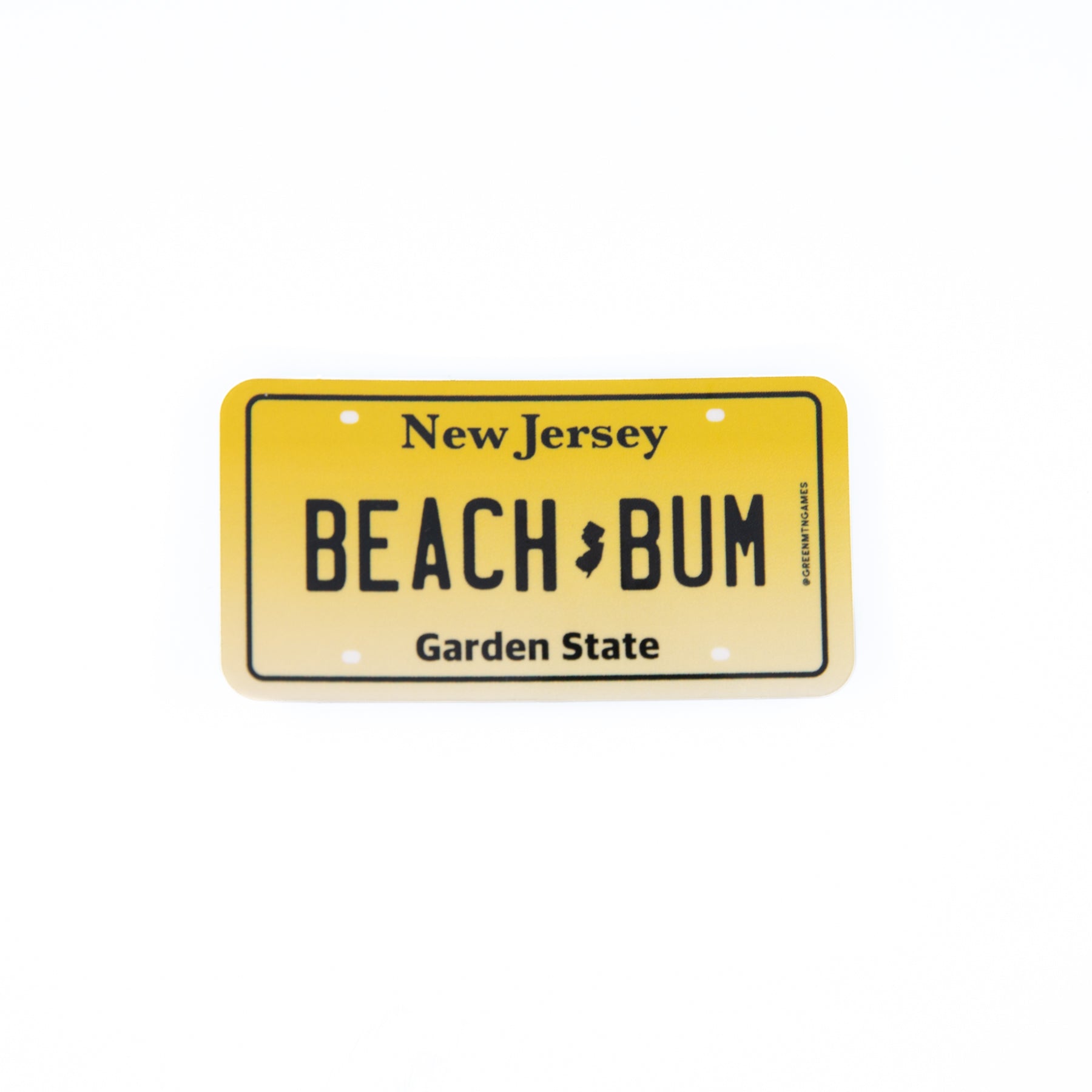 Beach Bum NJ - New Jersey License Plate Sticker