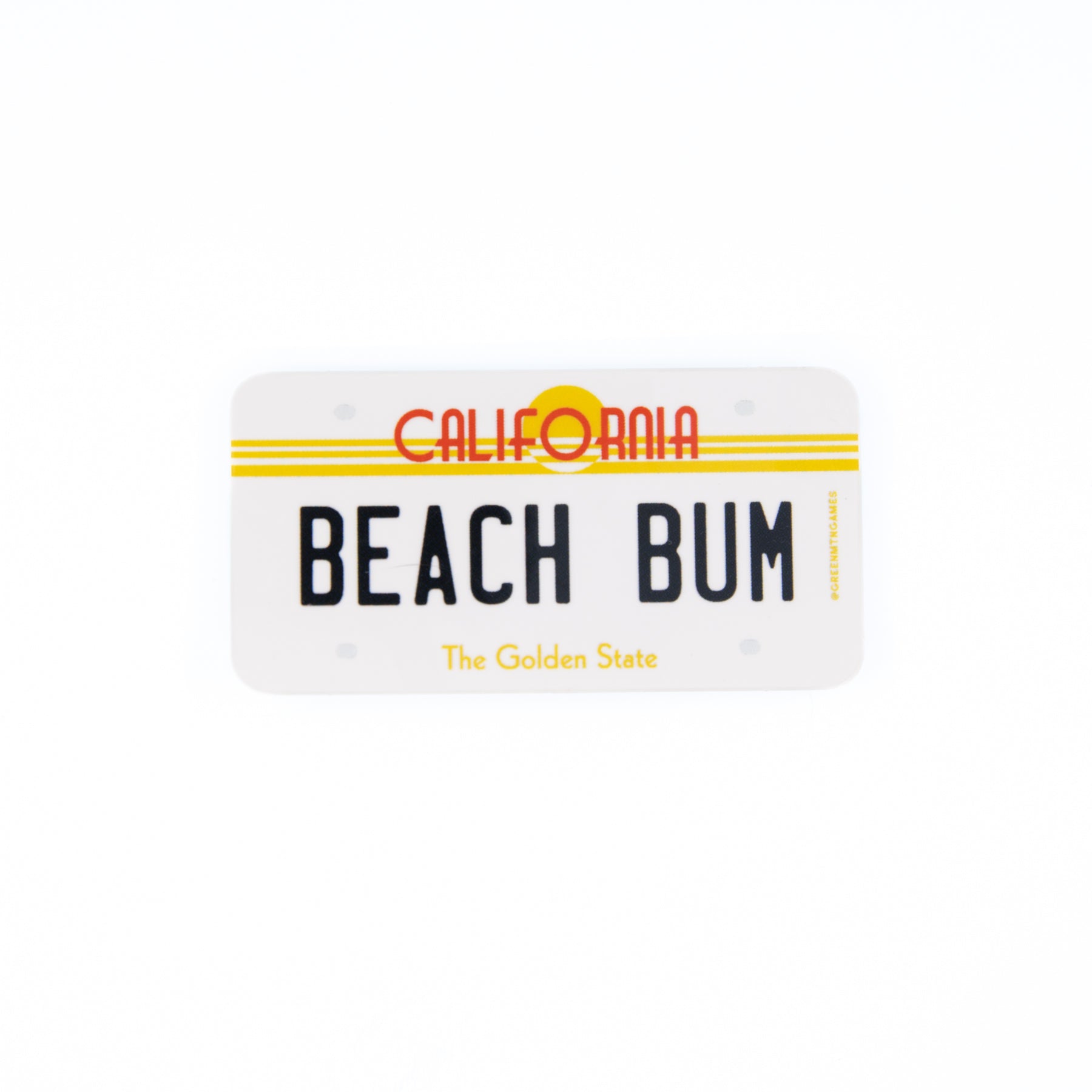 Beach Bum CA - California License Plate Sticker