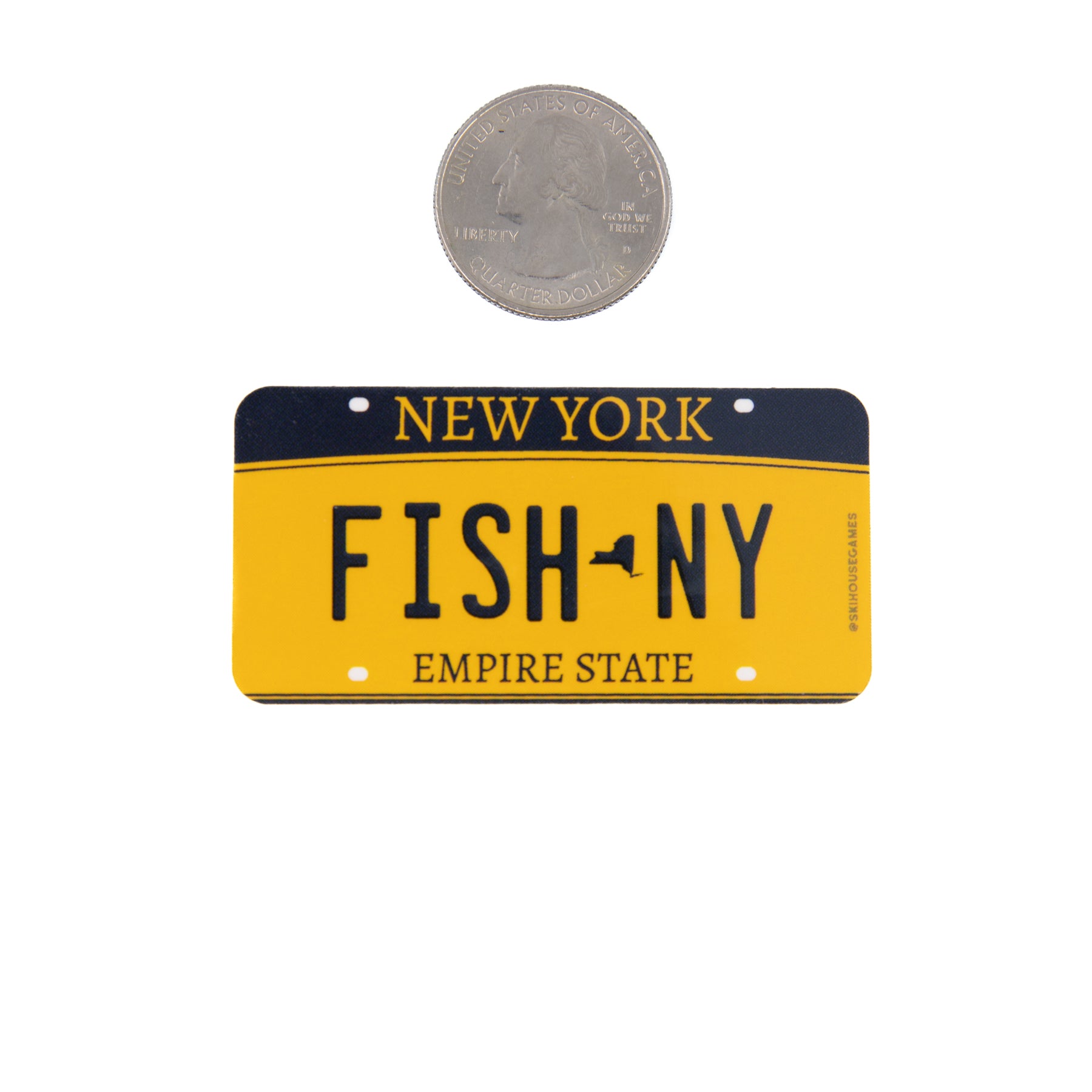 Fish NY - New York Fish License Plate Sticker