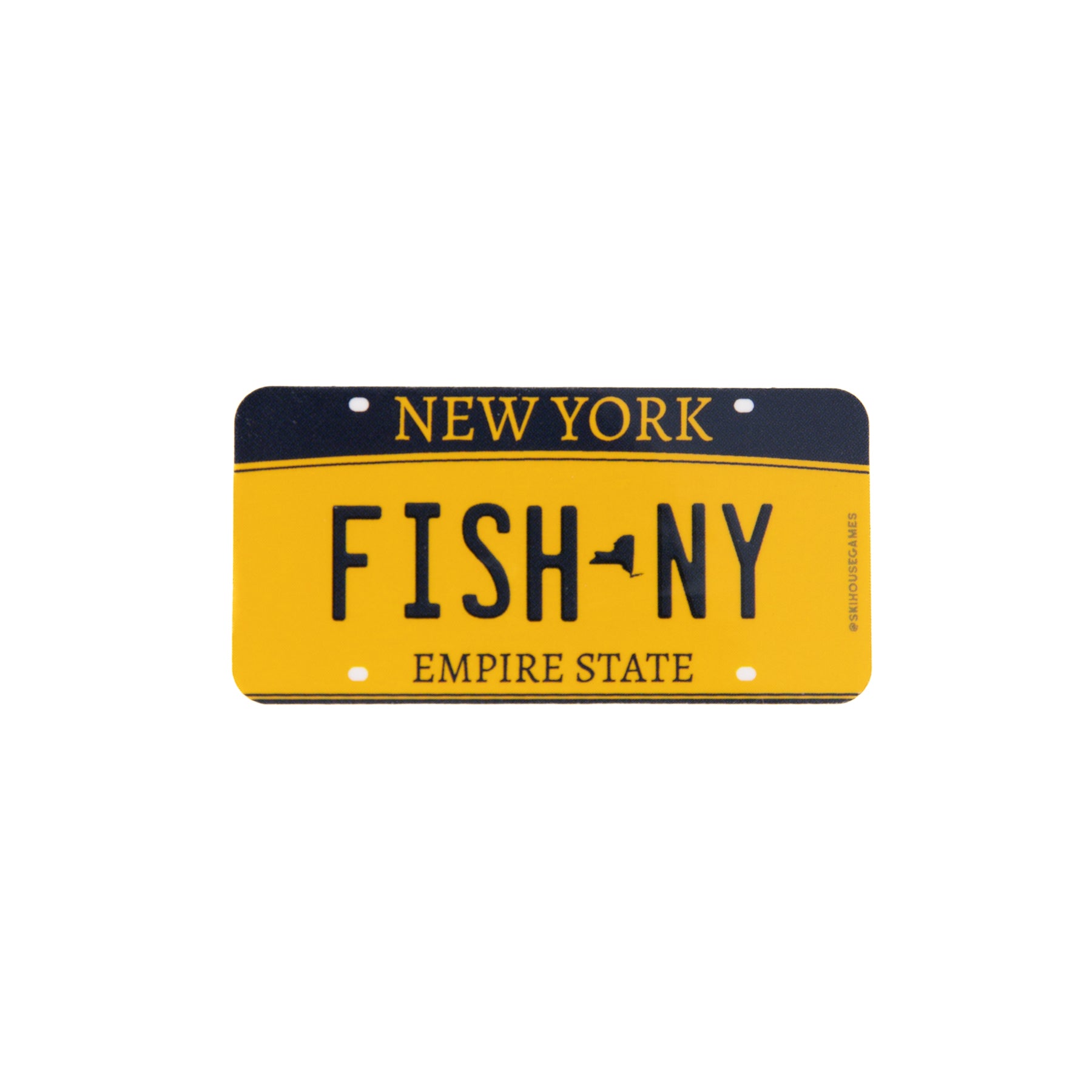 Fish NY - New York Fish License Plate Sticker