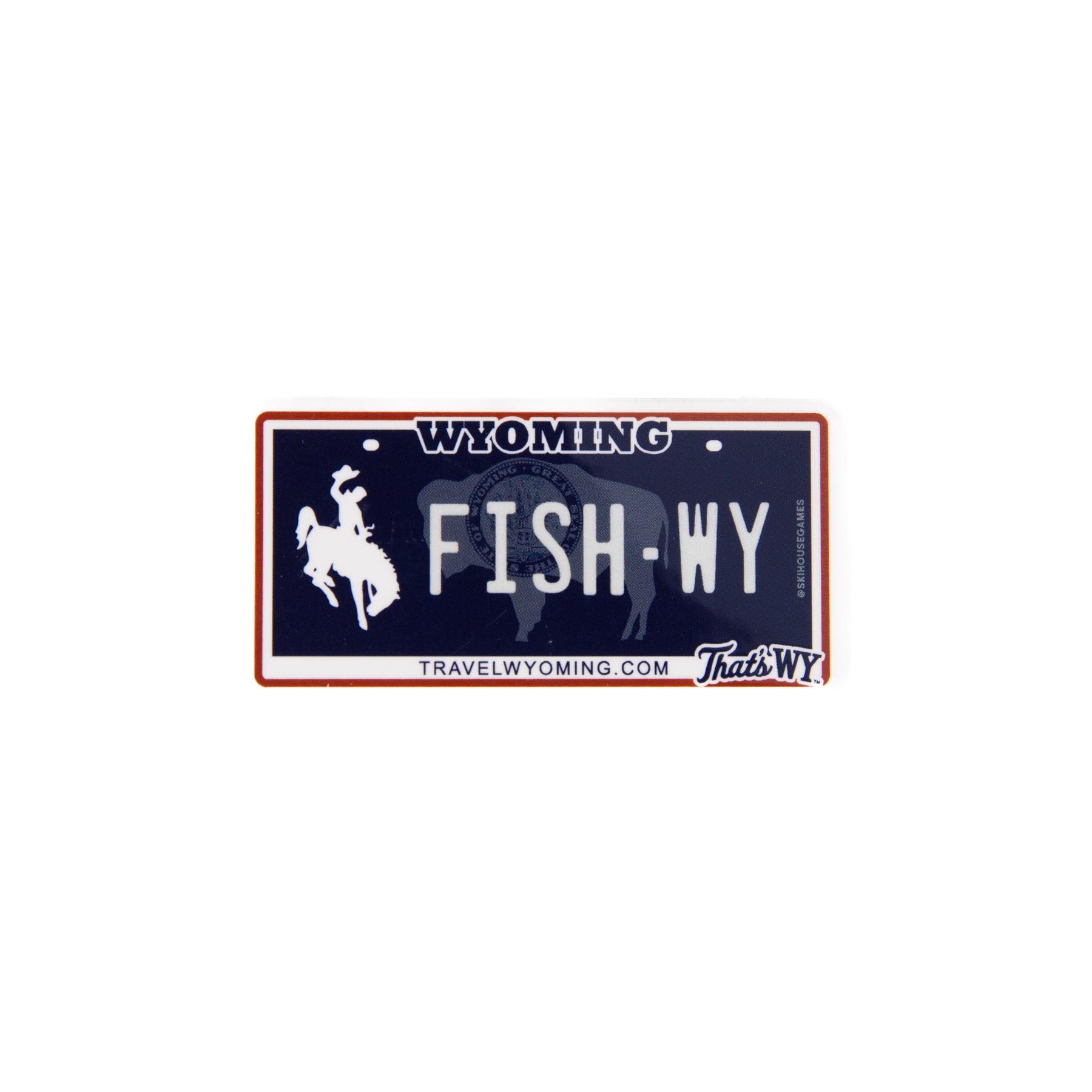 Fish WY - Wyoming Fish License Plate Sticker
