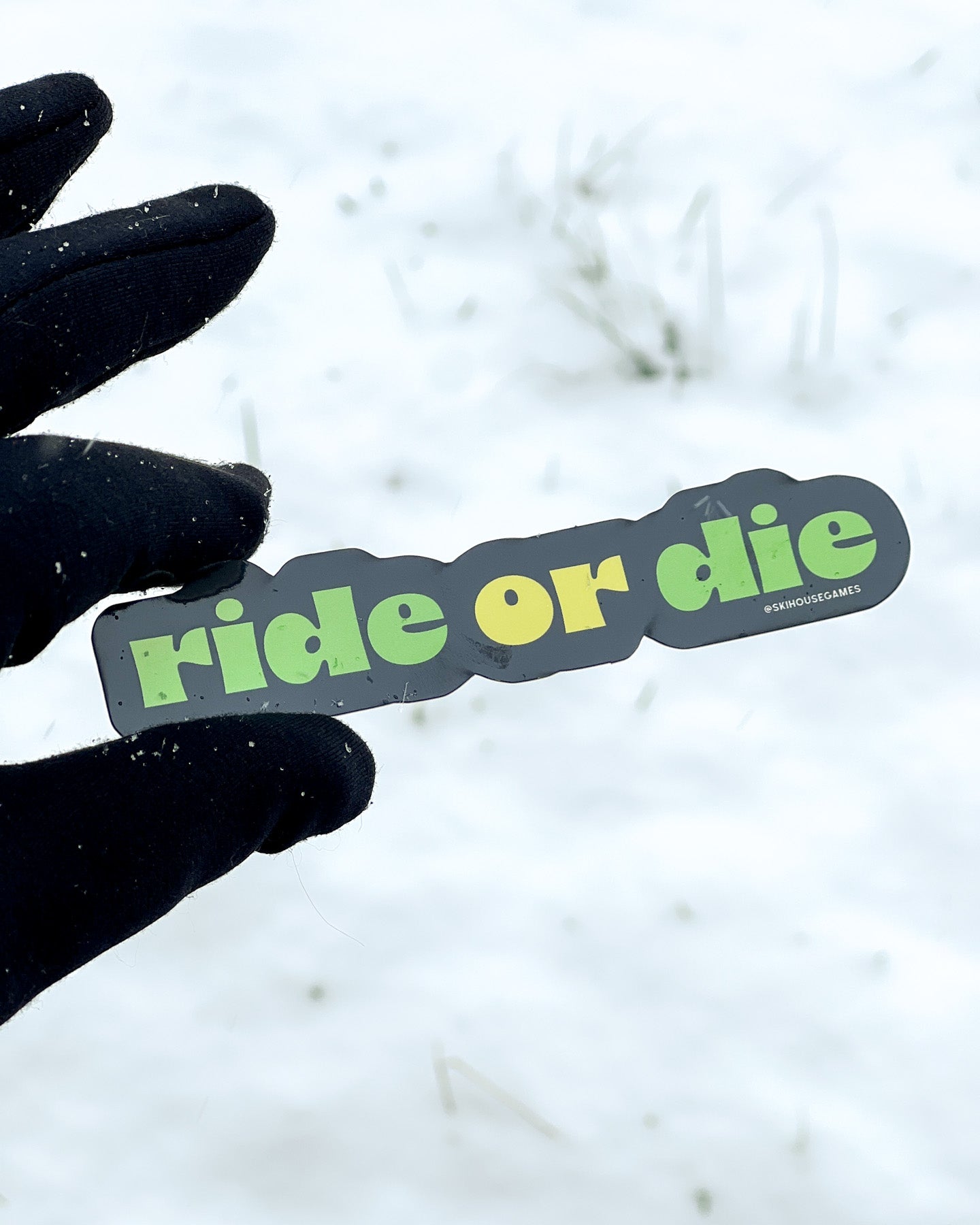 Ride or Die Neon Holographic Sticker