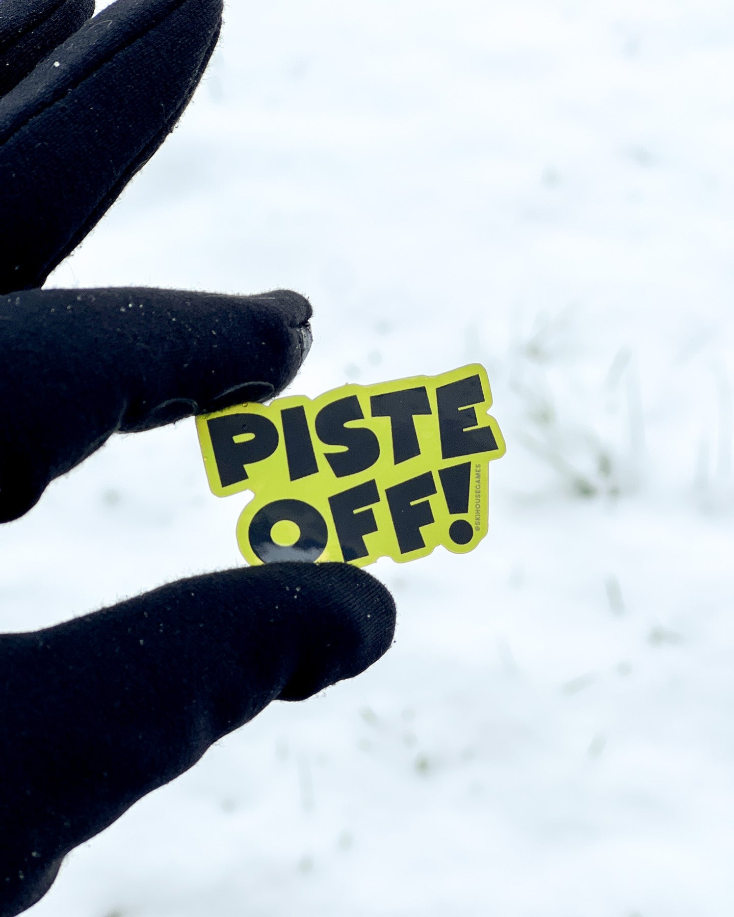 Piste Off Neon Holographic Ski Helmet Sticker