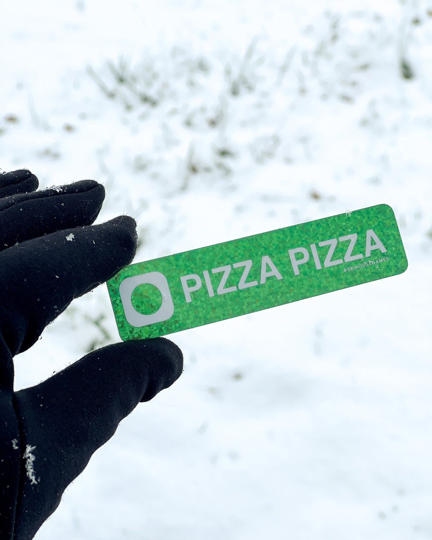 Pizza Pizza Glitter Sticker